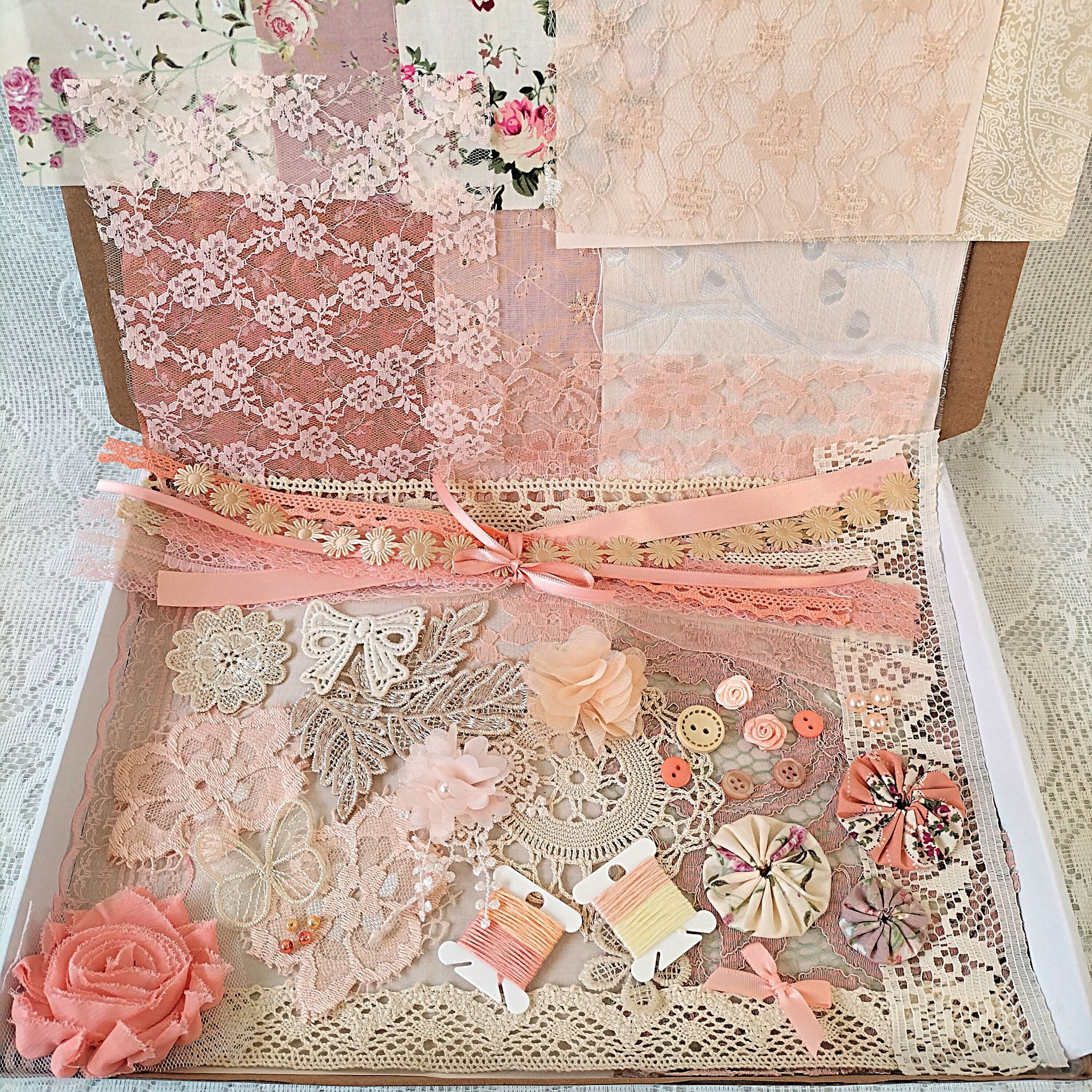 Peaches and Cream Slow Stitch Kit  