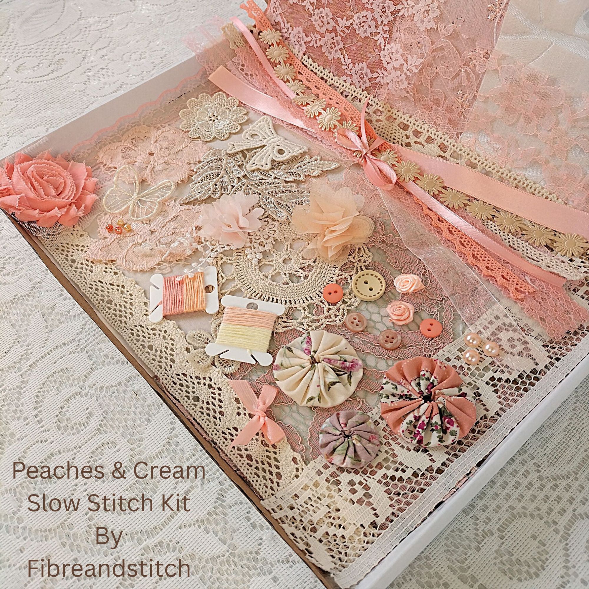 Peaches and Cream Slow Stitch Kit  