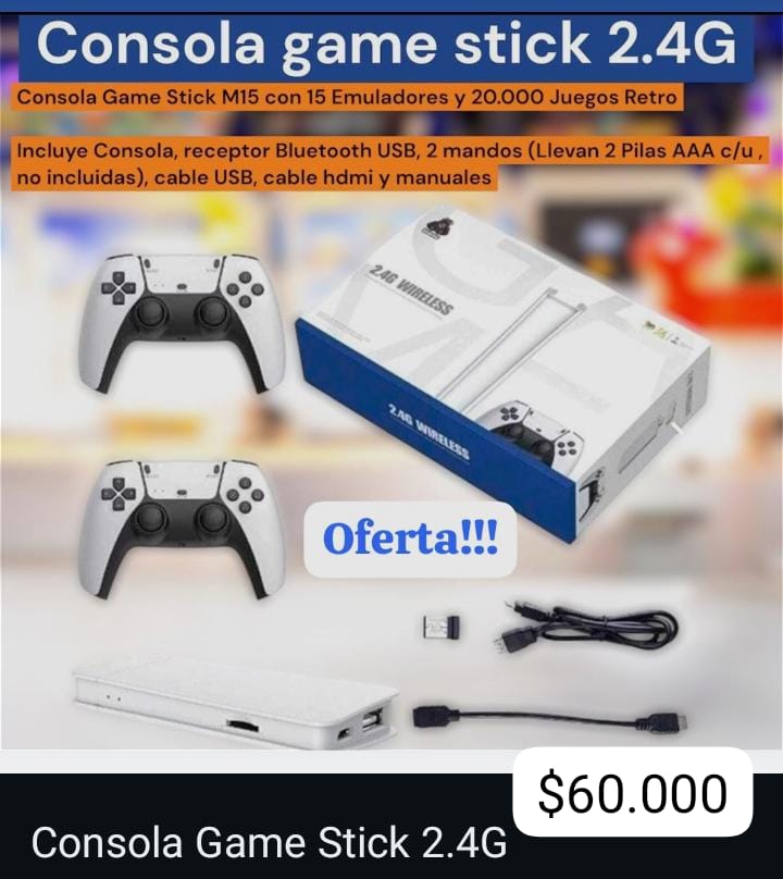 consola game stick 2.4g