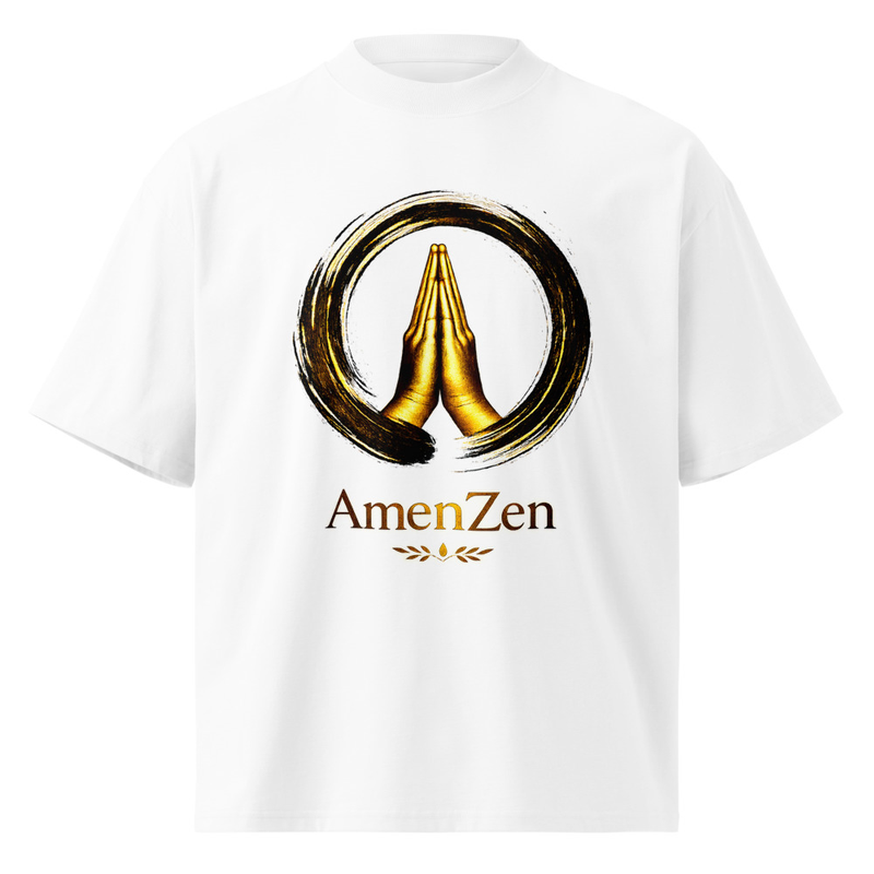 Unisex organic oversized high neck t-shirt