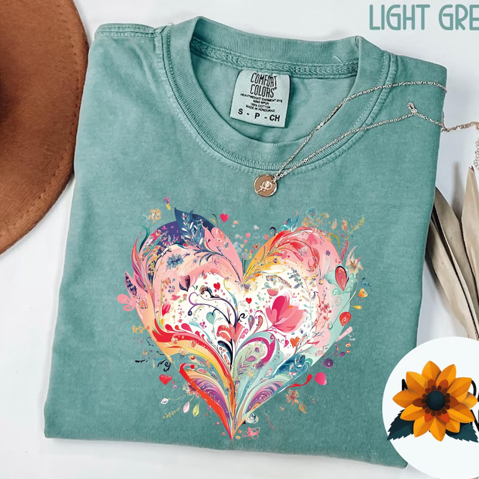 Watercolor Heart Shirt, Valentines Day Gift, Colorful Heart Shirt, Valentines Day Heart Shirt, Gift For Mom, Aesthetic Shirt