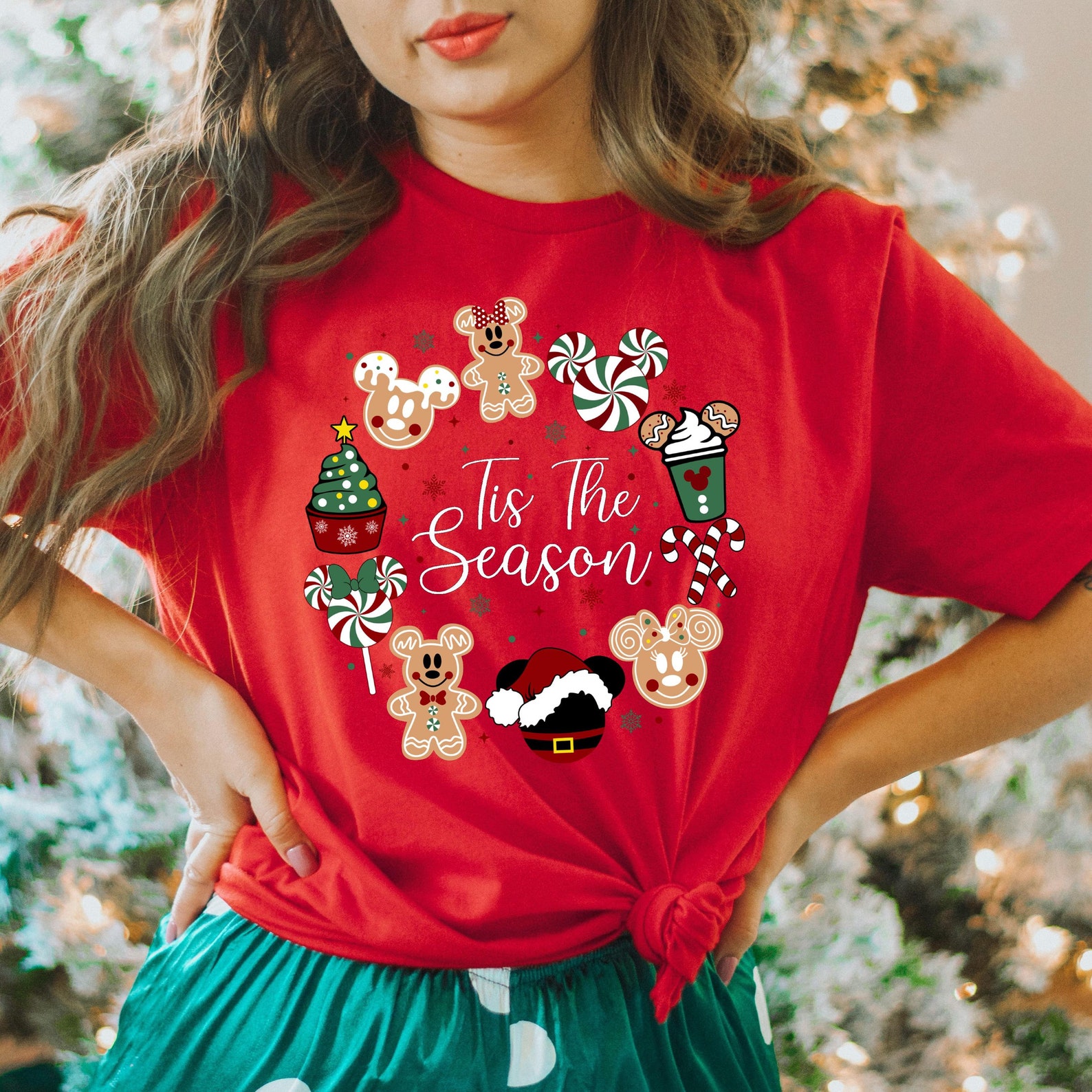 Gingerbread Cookie Christmas Shirt, Mickey Christmas T-Shirt, Disney Christmas Shirt, Disney Snacking Christmas Shirt