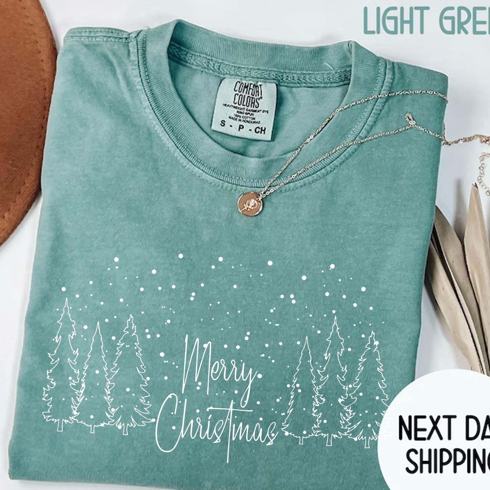 Comfort Colors® Merry Christmas Tree Shirt, Merry & Bright Christmas Tree Shirt, Womens Christmas Shirt, Christmas Holiday Shirt, Xmas Gift