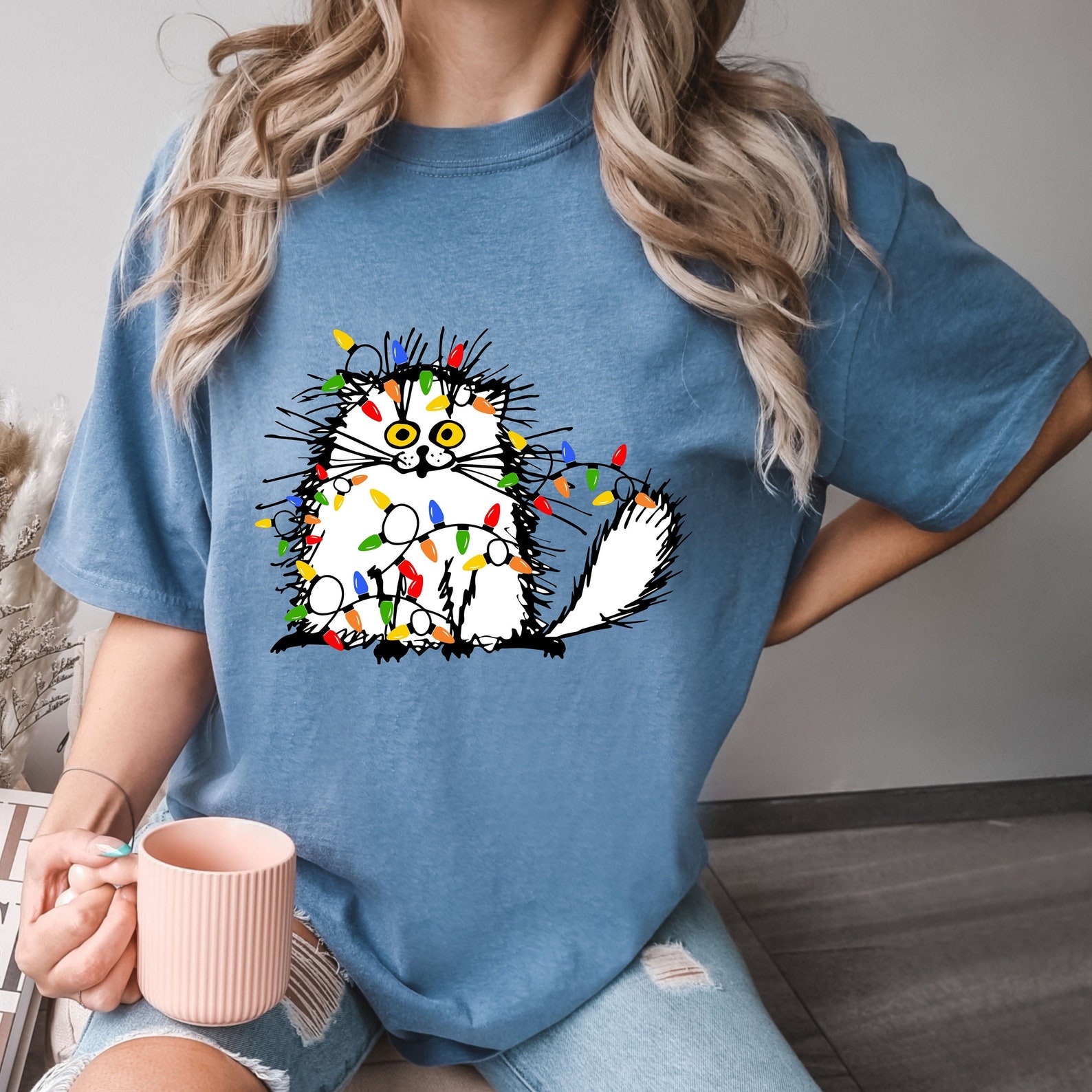 Christmas Funny Cat Shirt, Funny Cat Shirt, Cute Funny Cat Shirt, Cat Lover Shirt, Animal Lover Shirt, Christmas Gift Shirt