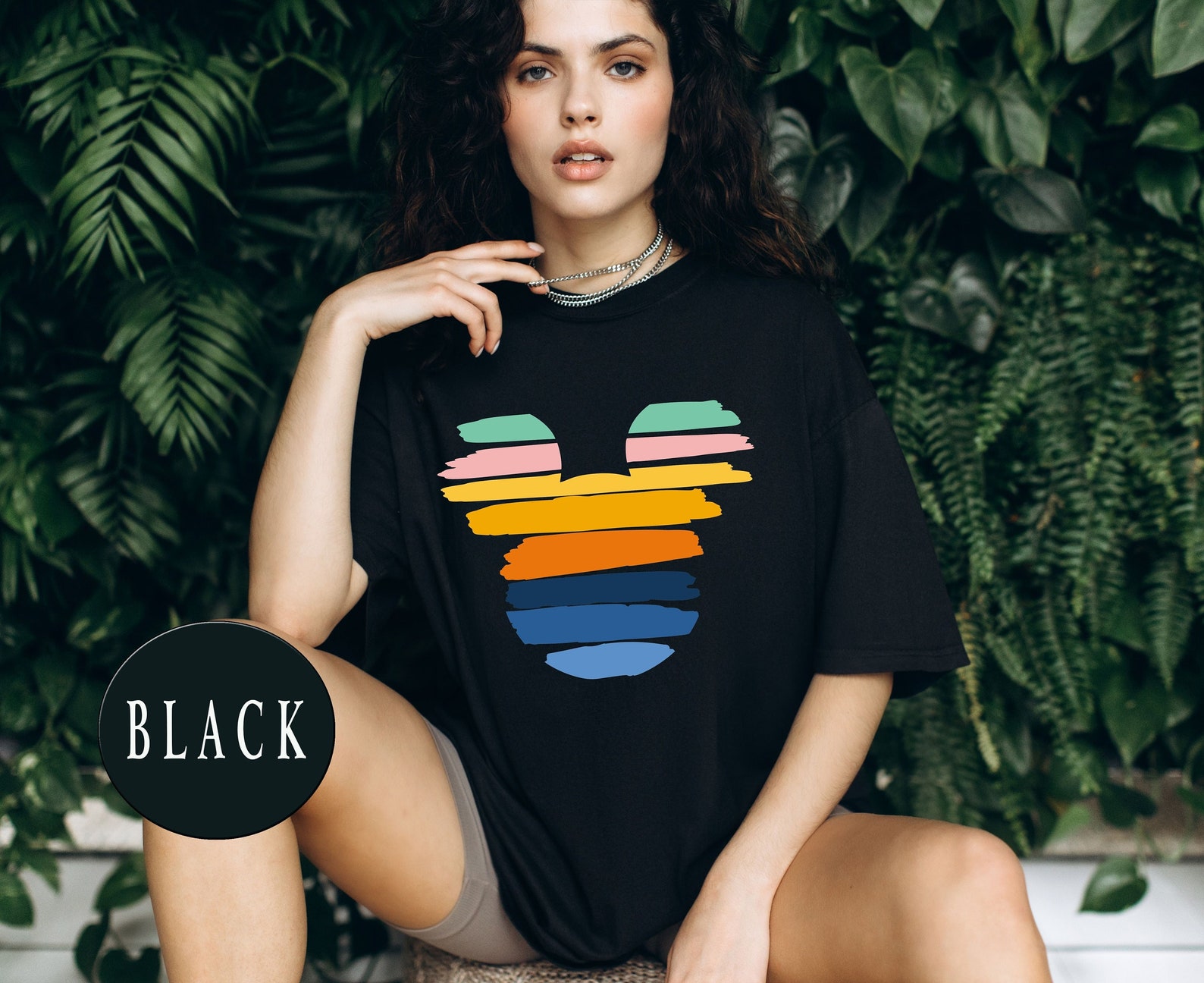 Sunset Mickey Comfort Colors® Shirt, Colorful Mickey T-Shirt, Magic Kingdom Shirt, Matching Family Travel Shirt, Minnie Mouse Tees