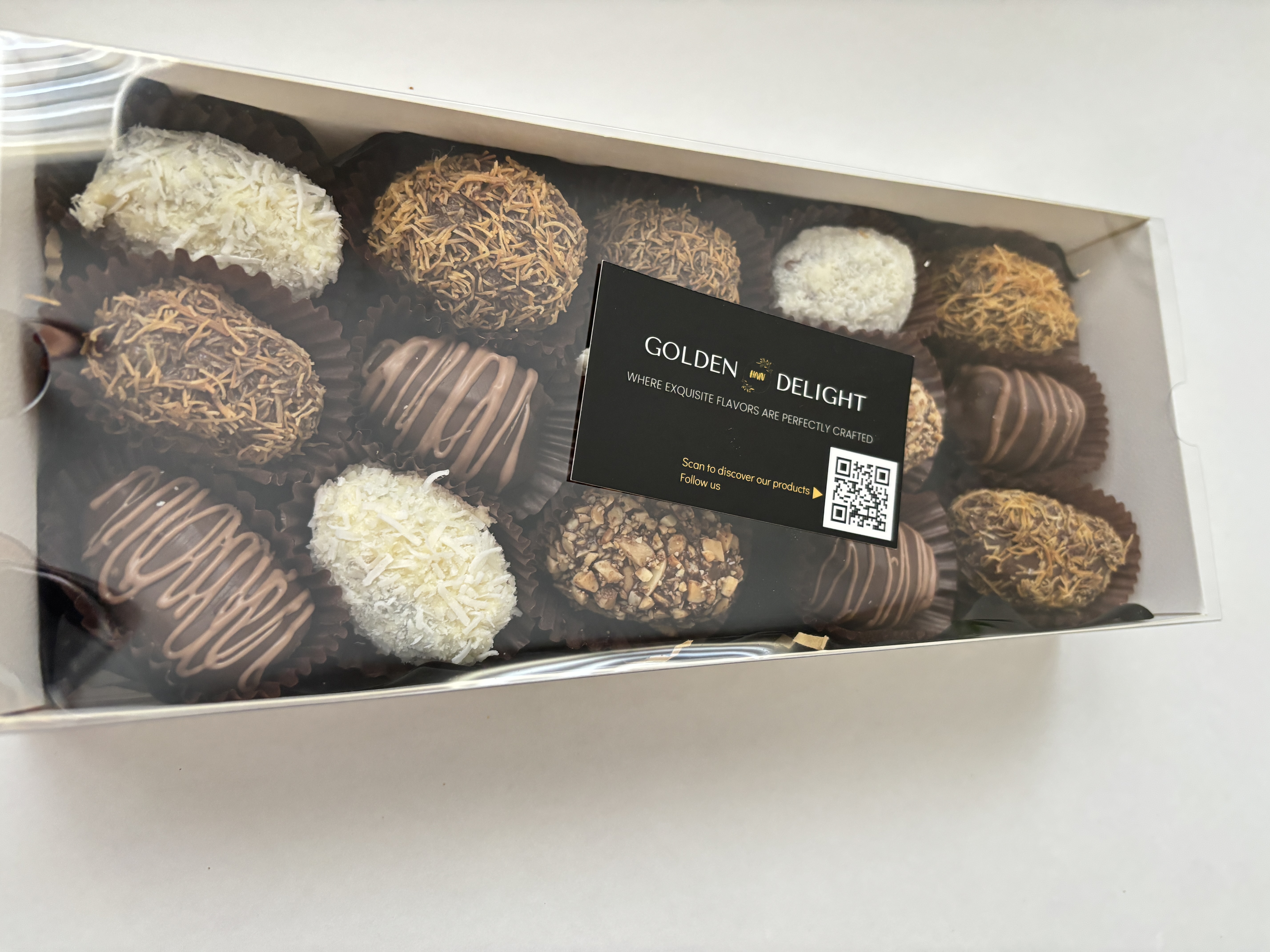 Belgian Chocolate-Dipped Dates – Box of 14