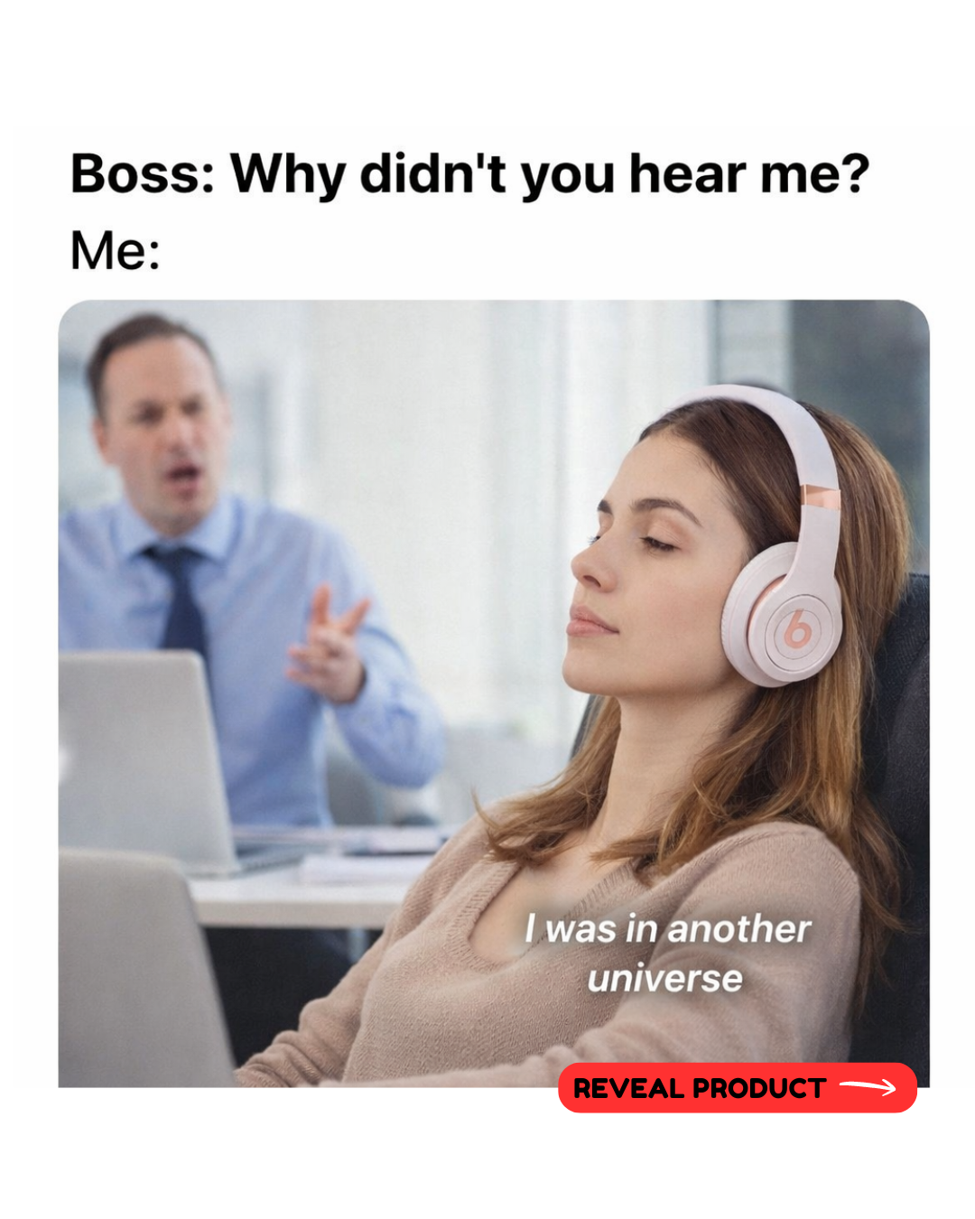 When the boss is talking, deadlines are flying, and you’re mentally somewhere else 🌌