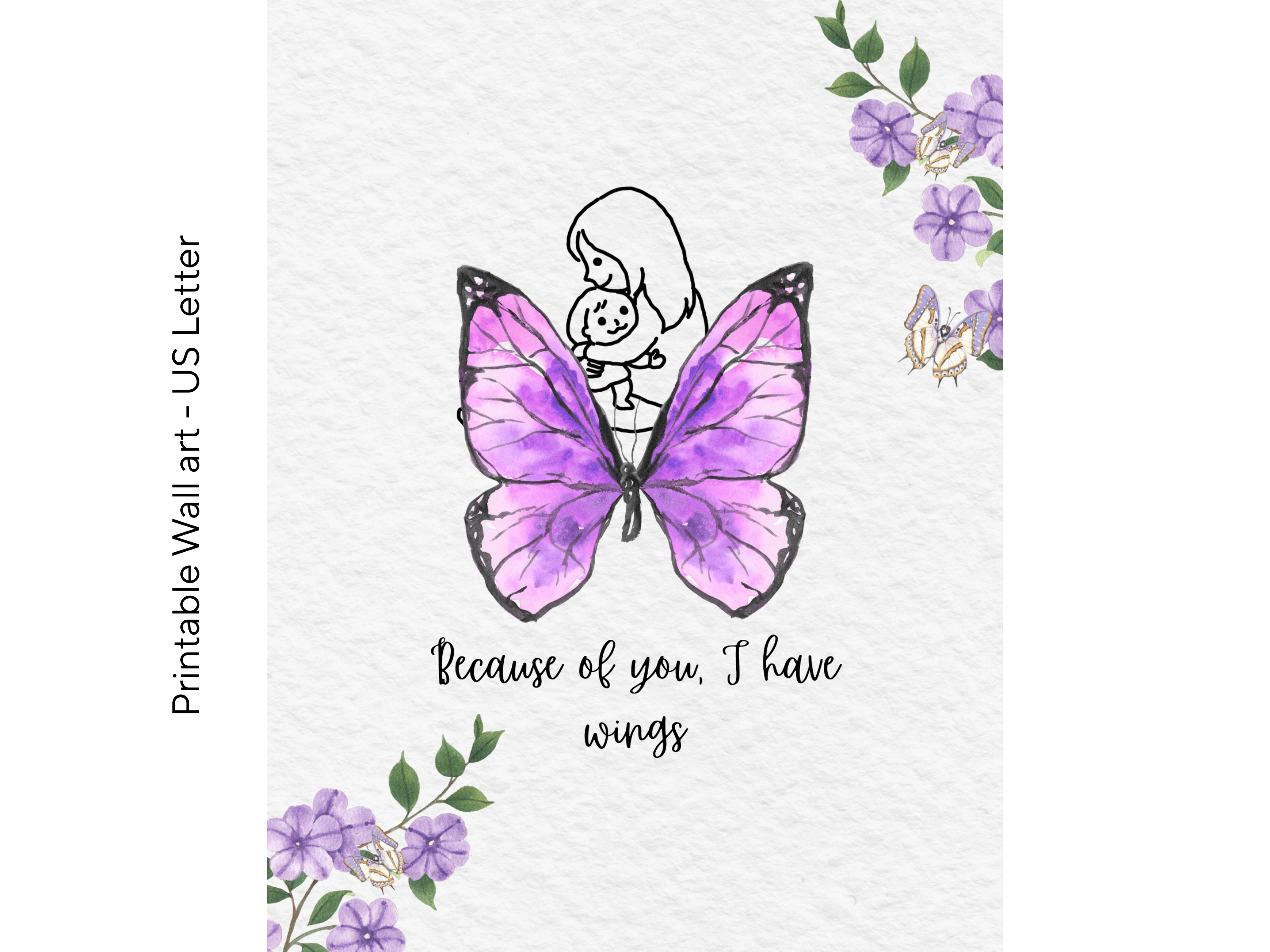 Butterfly Mama Mug – “You Gave Me Wings” | Free Printable Included