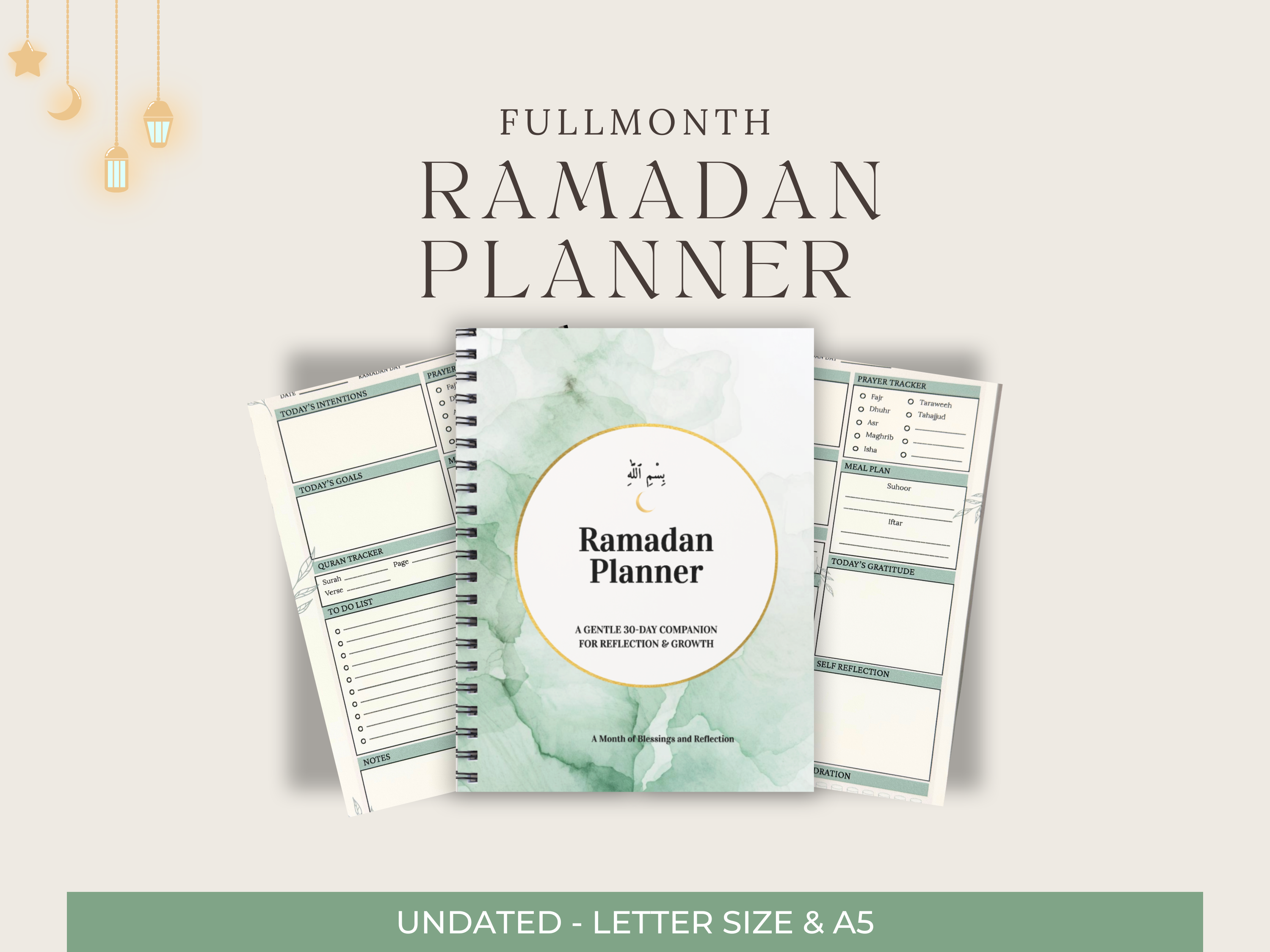 Essential Ramadan Planner – Daily Intentions, Goals & Prayer Tracker