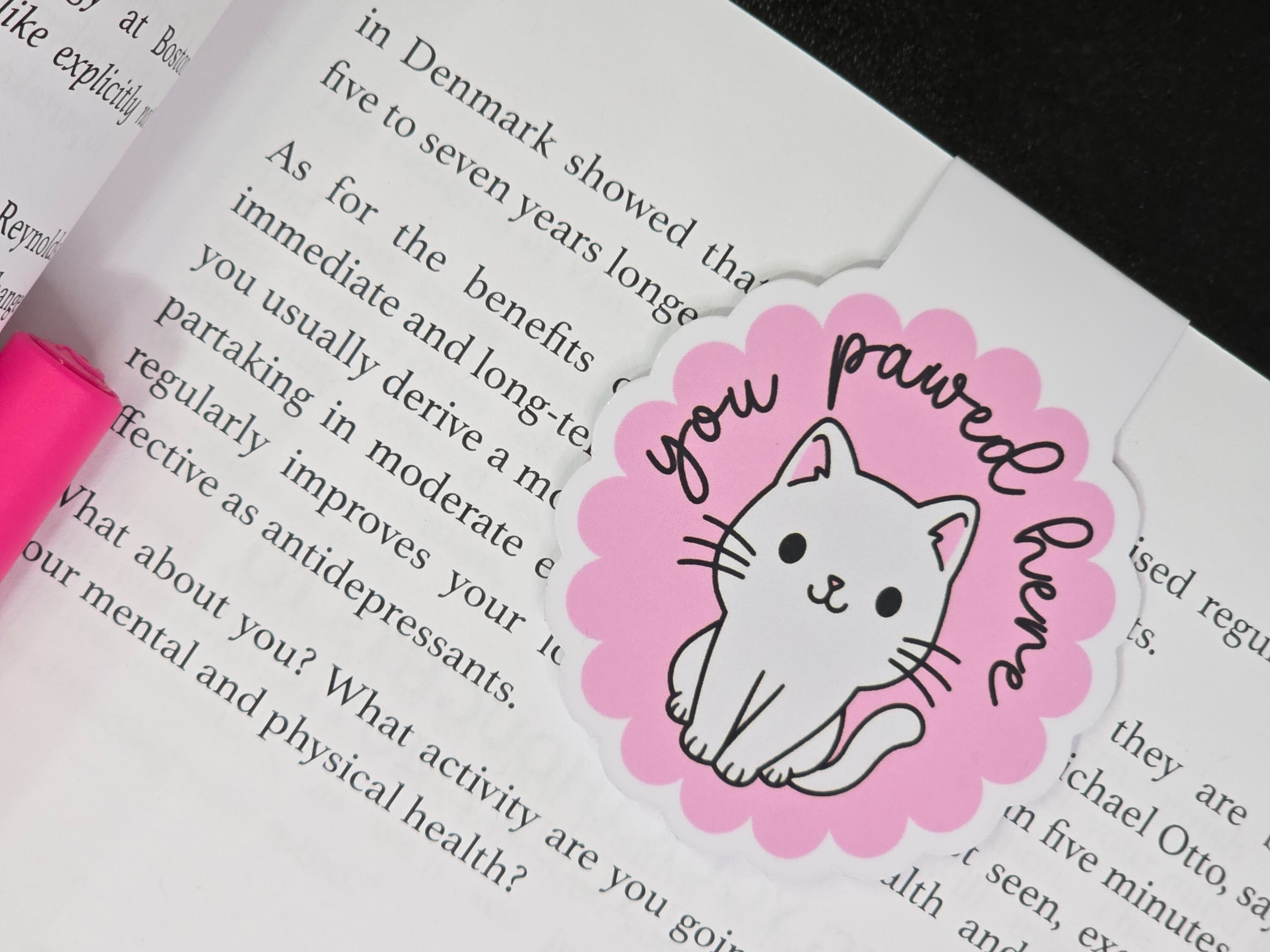 'You Pawed Here' Magnetic Bookmark