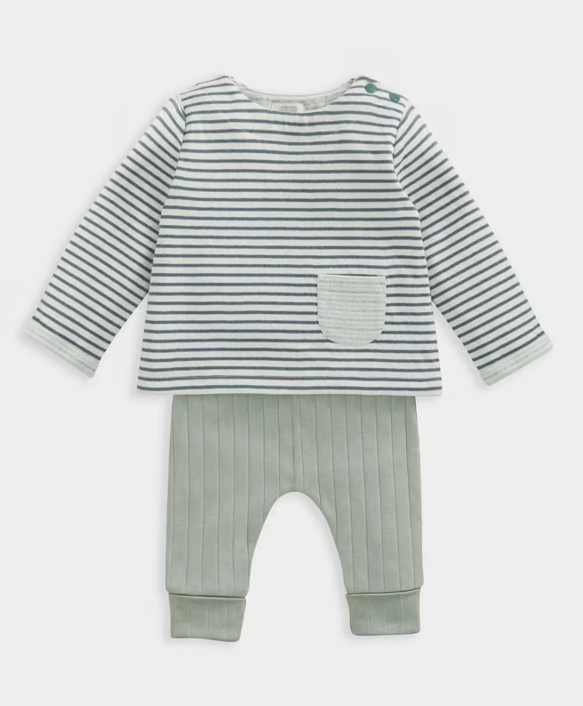 Baby Striped Two-Piece Outfit