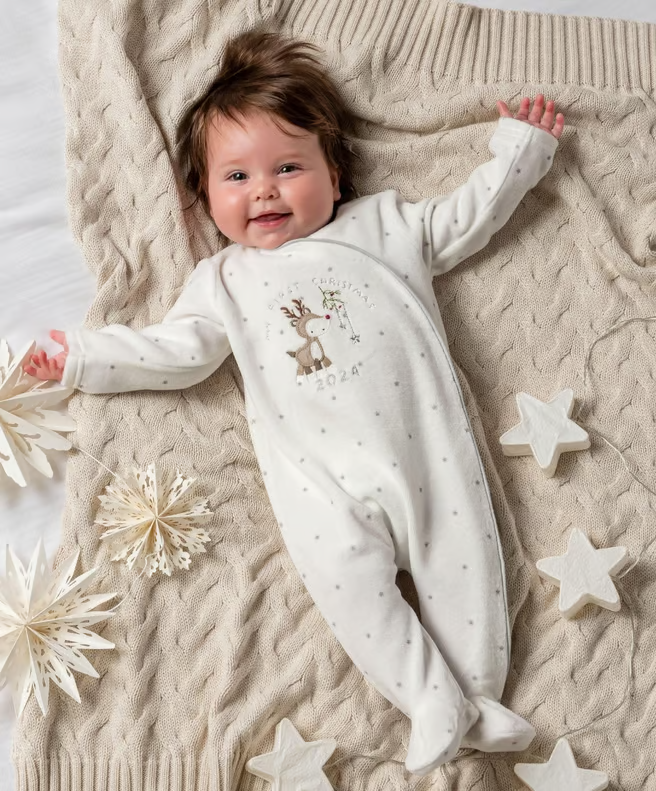 Baby Christmas Reindeer Onesie