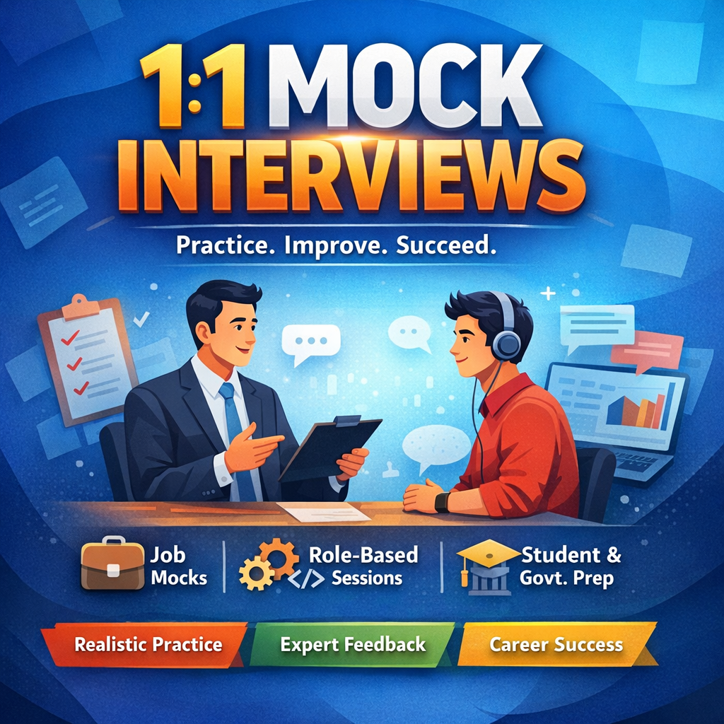 1:1 mock interviews