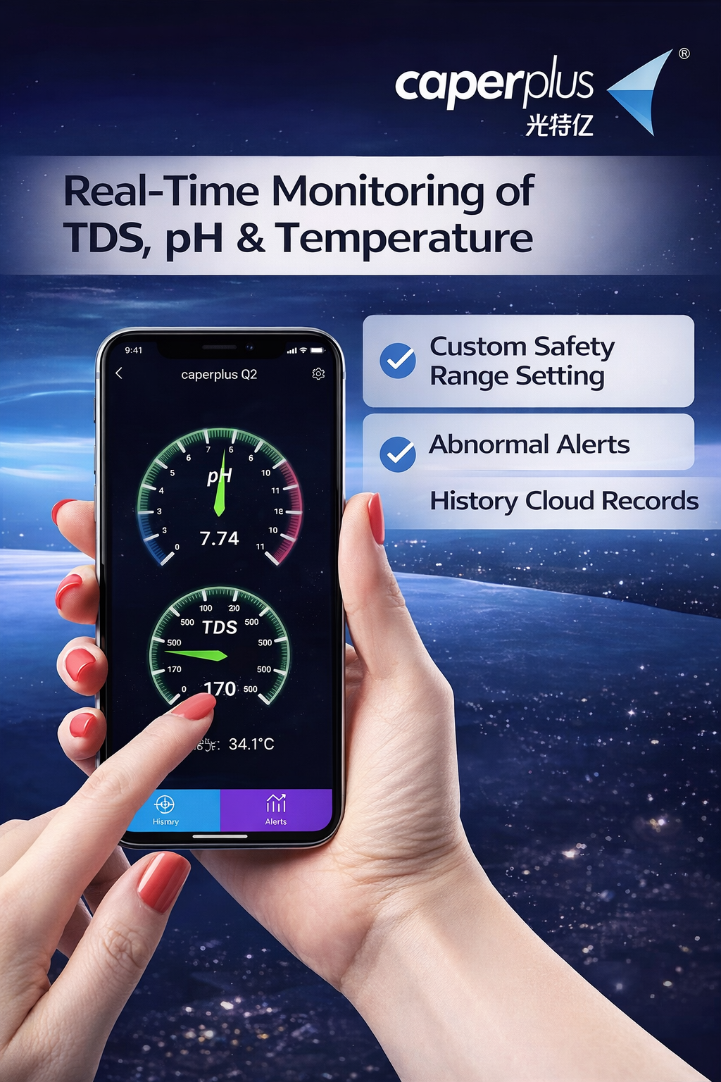 Q2 WiFi pH & Temperature Monitor