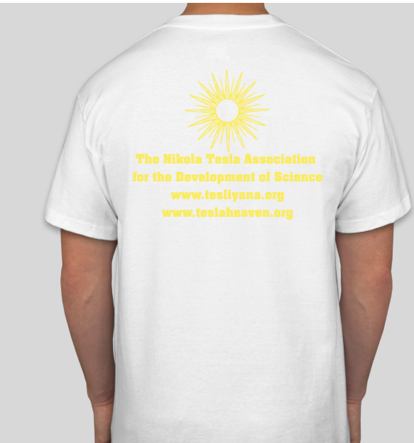 Men's Tesliyana Gold and White T-shirt