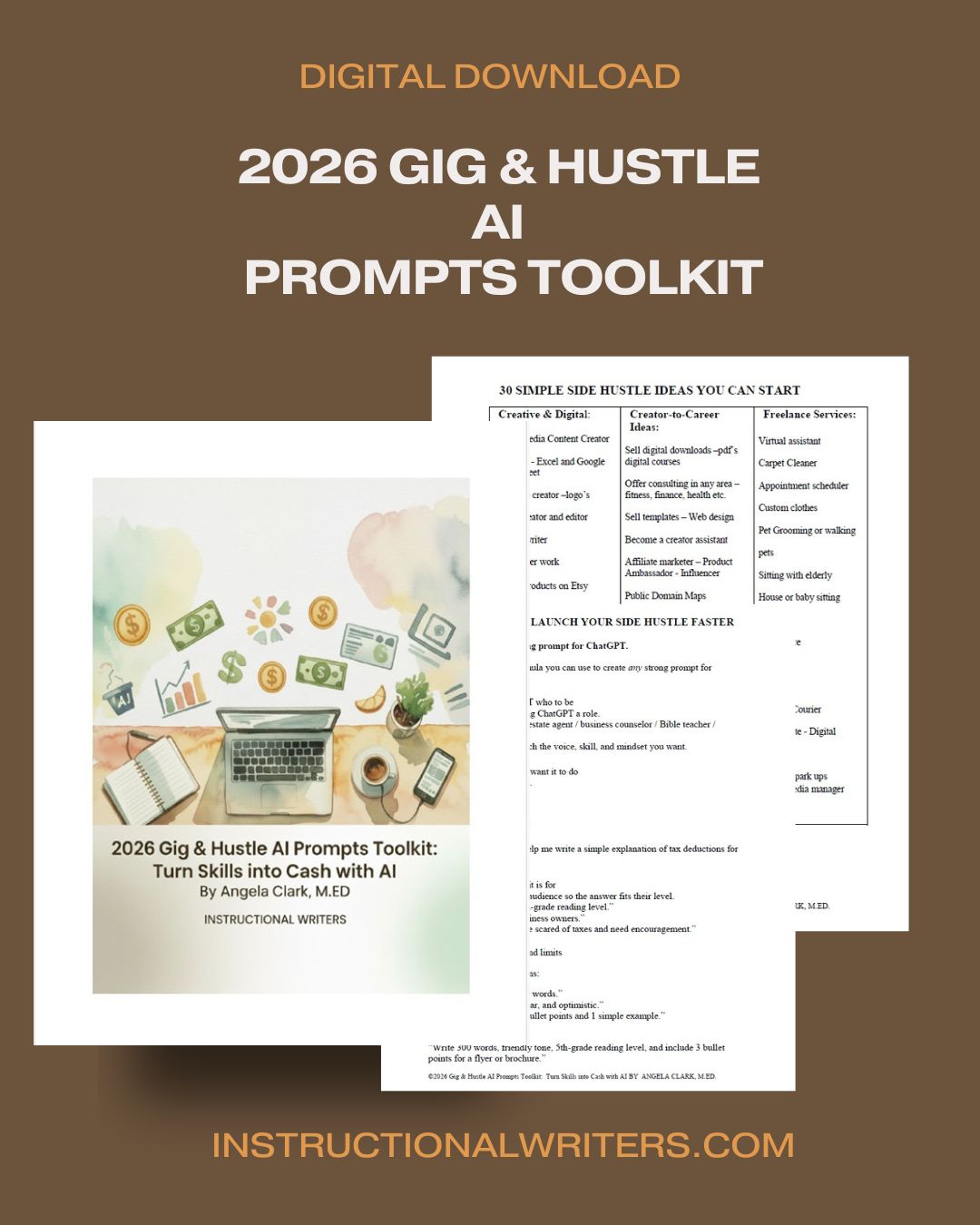 2026 Gig & Hustle AI Prompts Toolkit -Digital Download