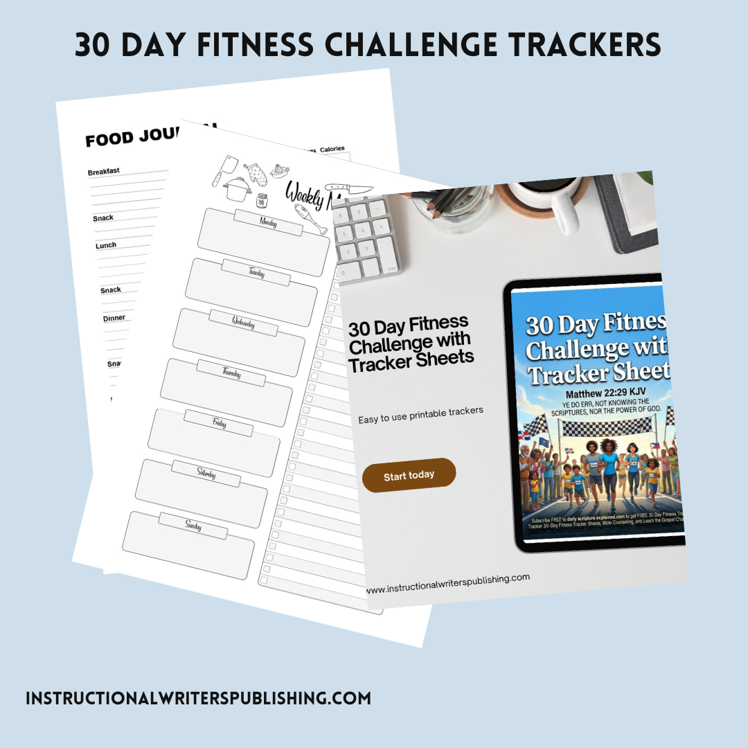 30 Day Fitness Challenge with Tracker Sheets