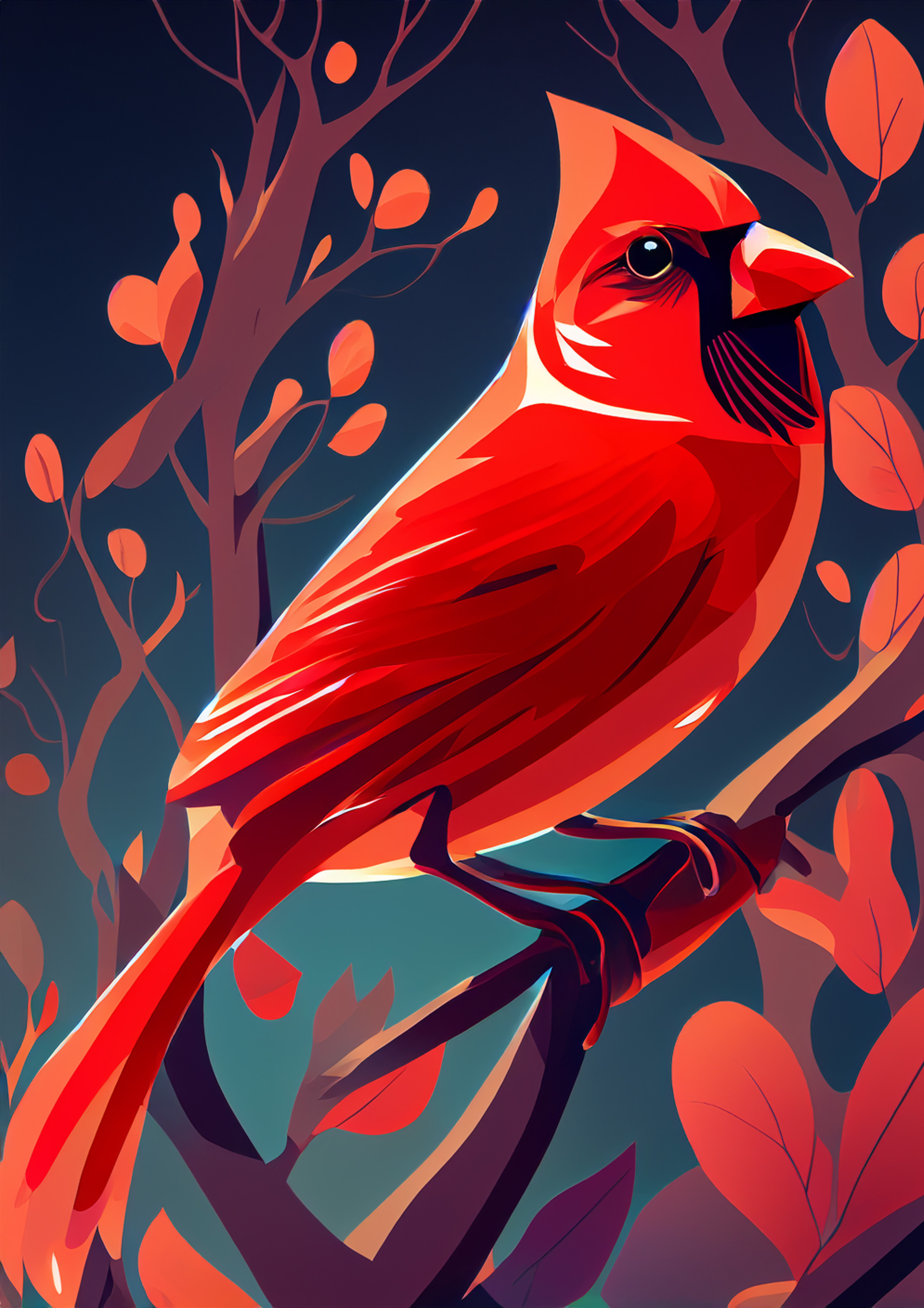 Rode Kardinaalop tak