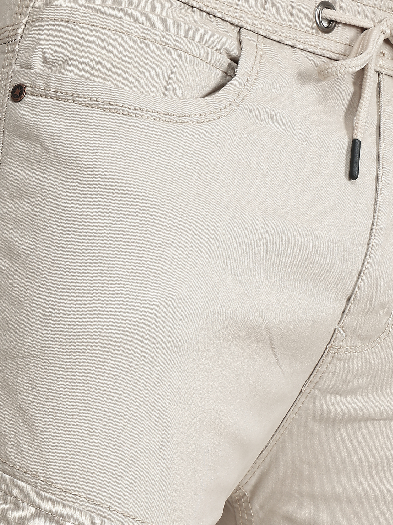 Men's Beige Cargo Jogger Pants