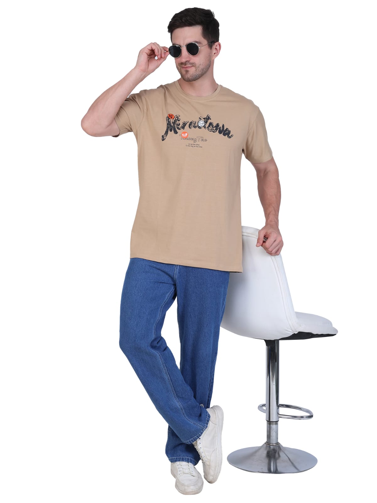 Beige Graphic T-Shirt