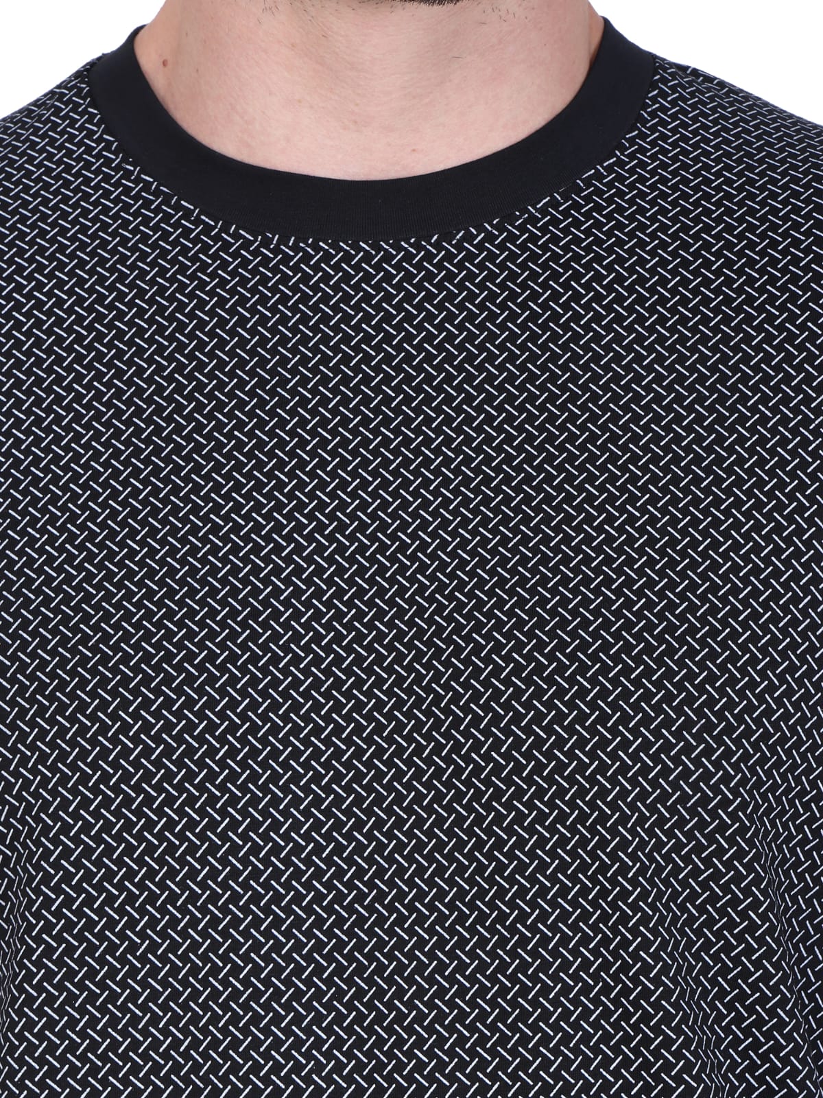 Black Printed Crew Neck T-Shirt