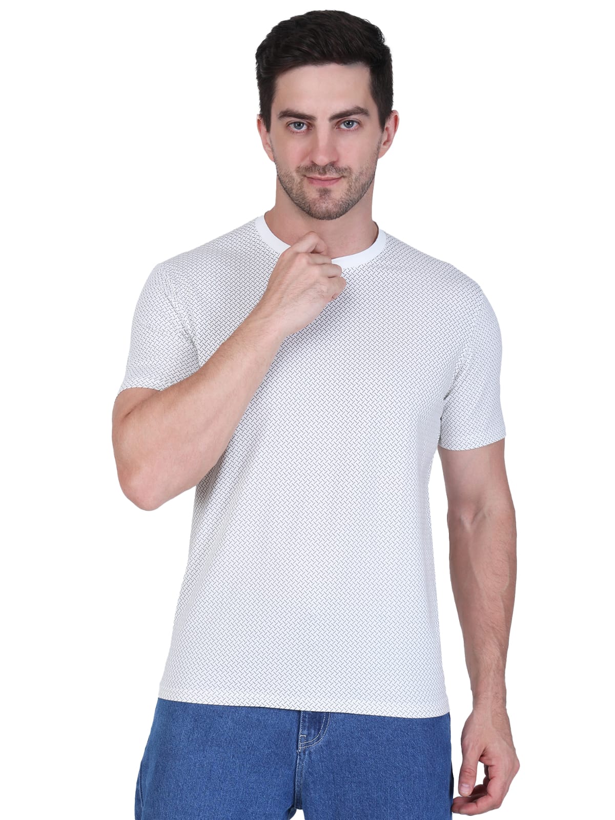 White Textured T-Shirt