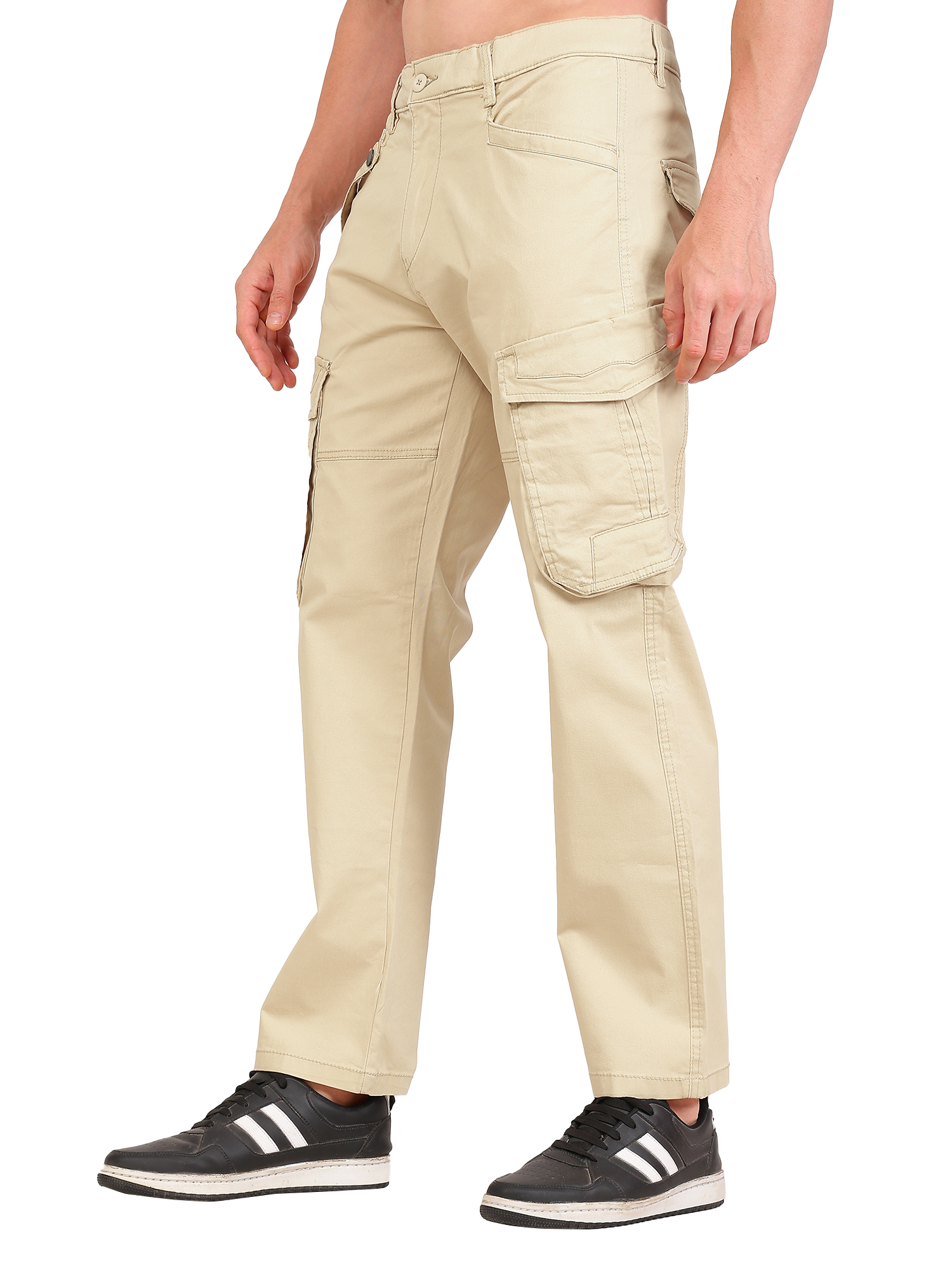 Men's Beige Cargo Pants