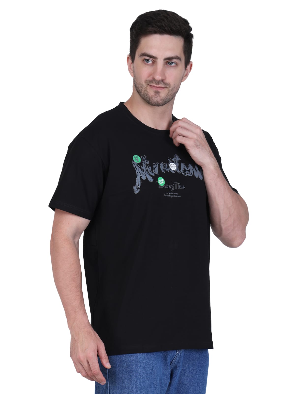 Black Graphic Print T-Shirt