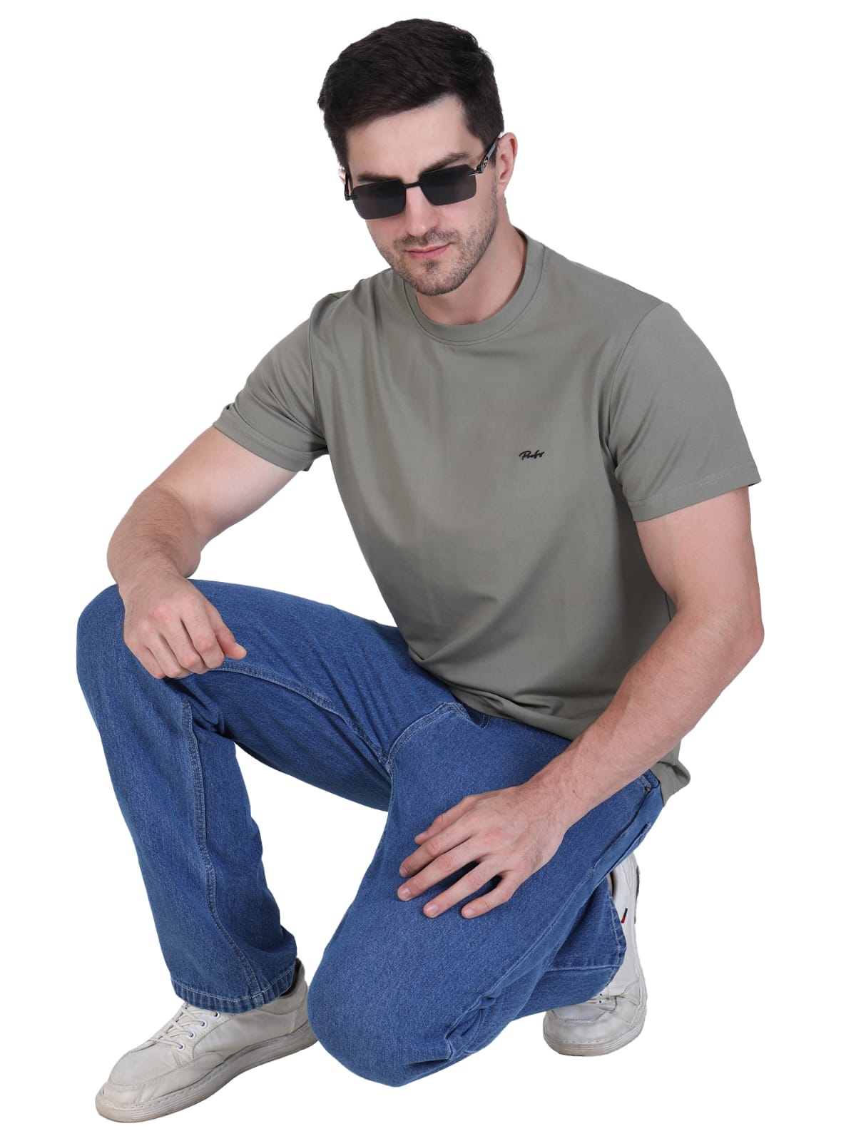 Olive Green Casual T-Shirt