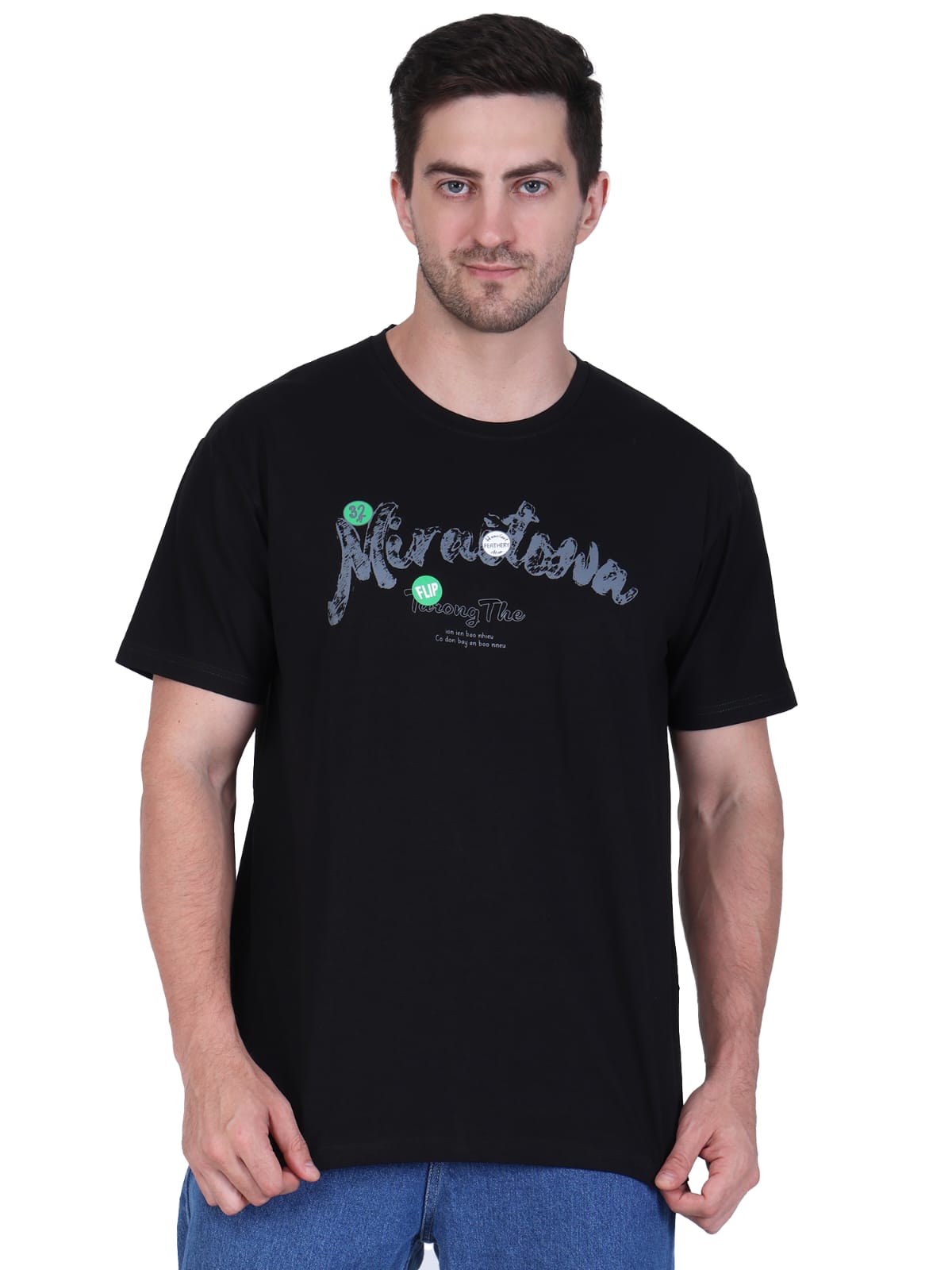 Black Graphic Print T-Shirt