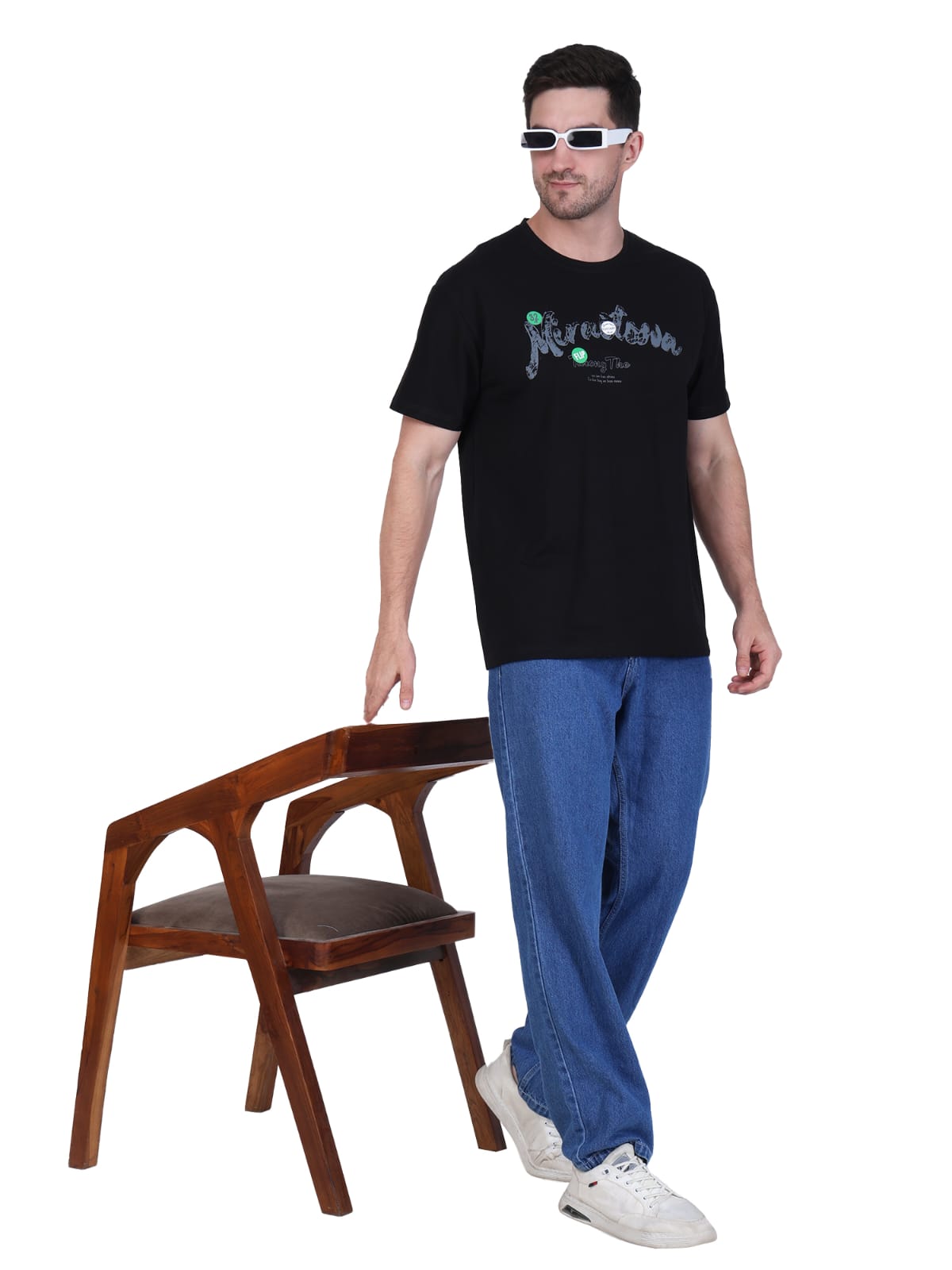 Black Graphic Print T-Shirt