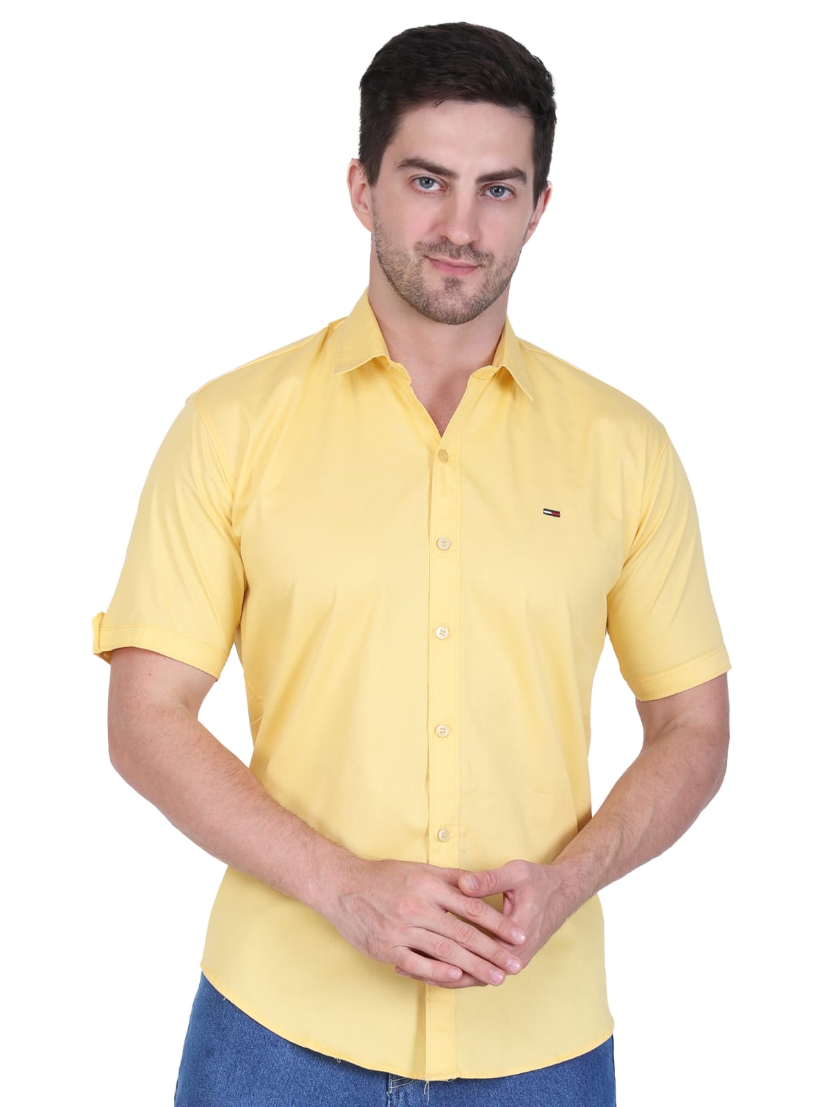 Men's Casual Yellow Shirt