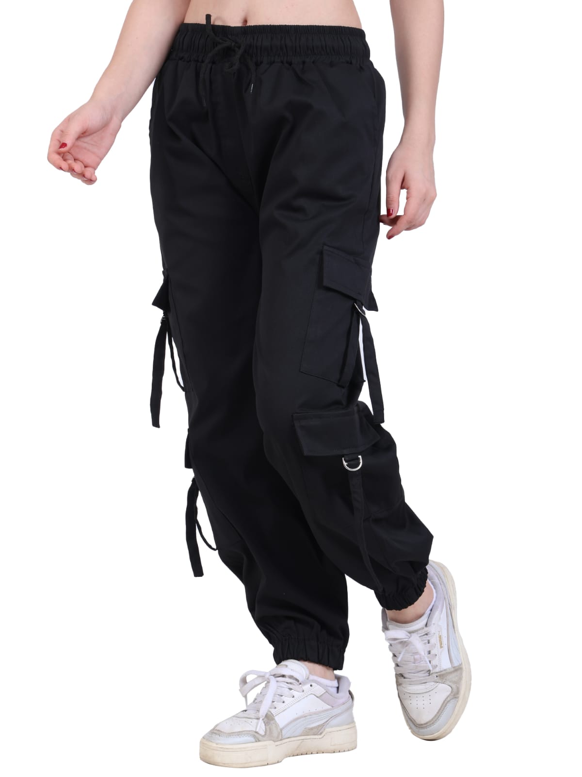Black Cargo Joggers