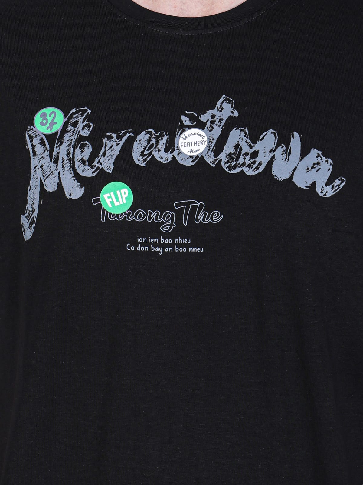 Black Graphic Print T-Shirt