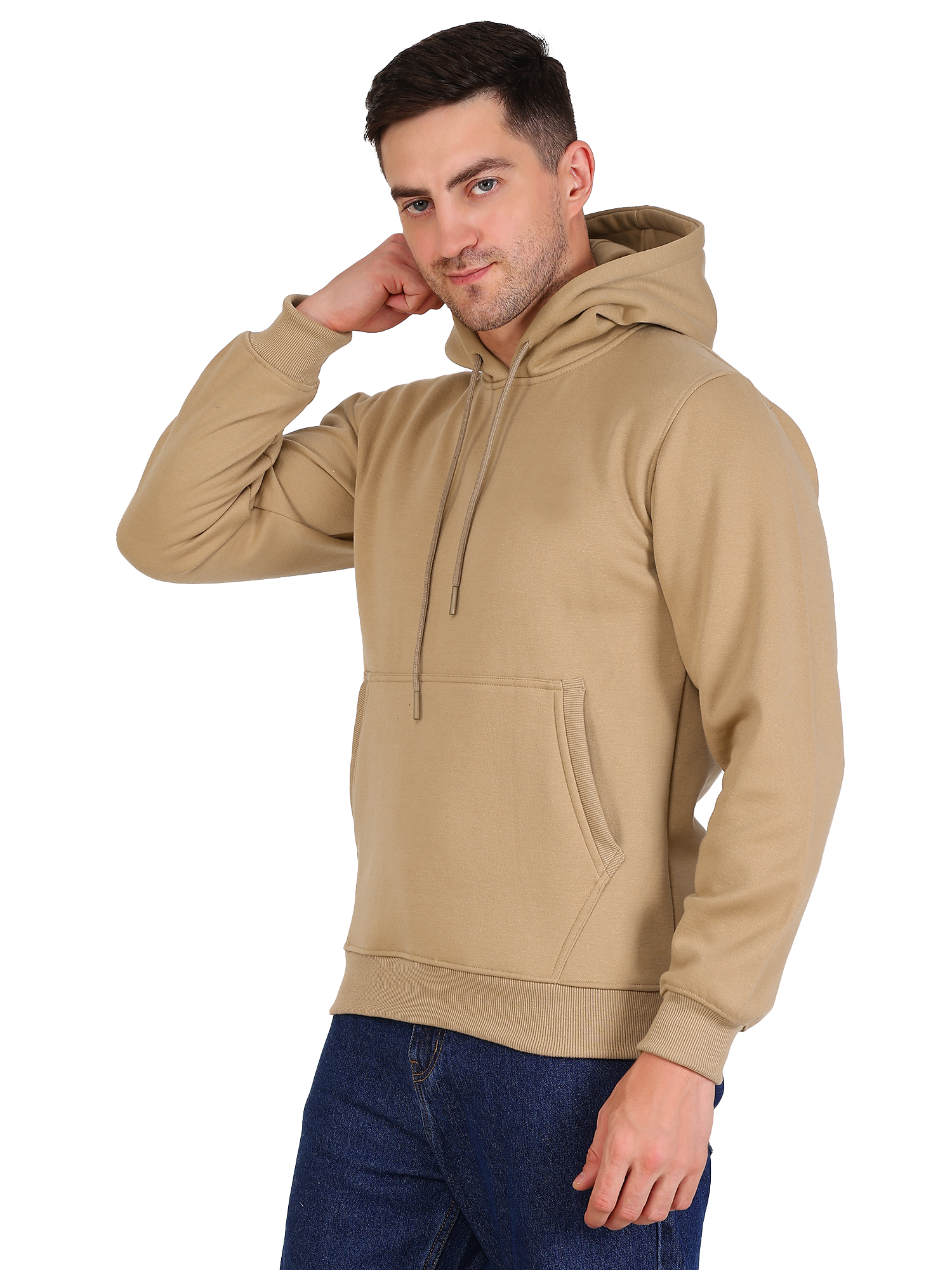 Beige Pullover Hoodie