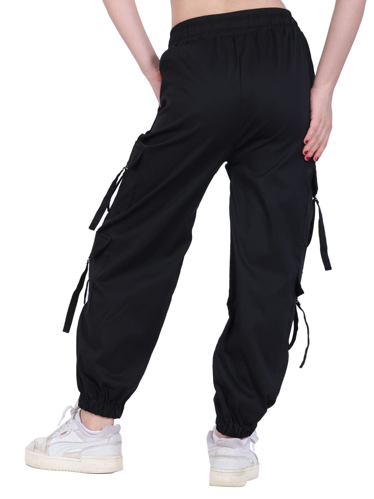 Black Cargo Joggers