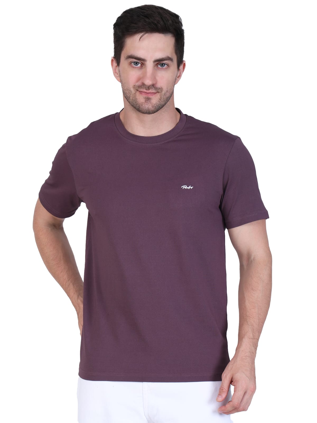 Men's Plain Maroon T-Shirt