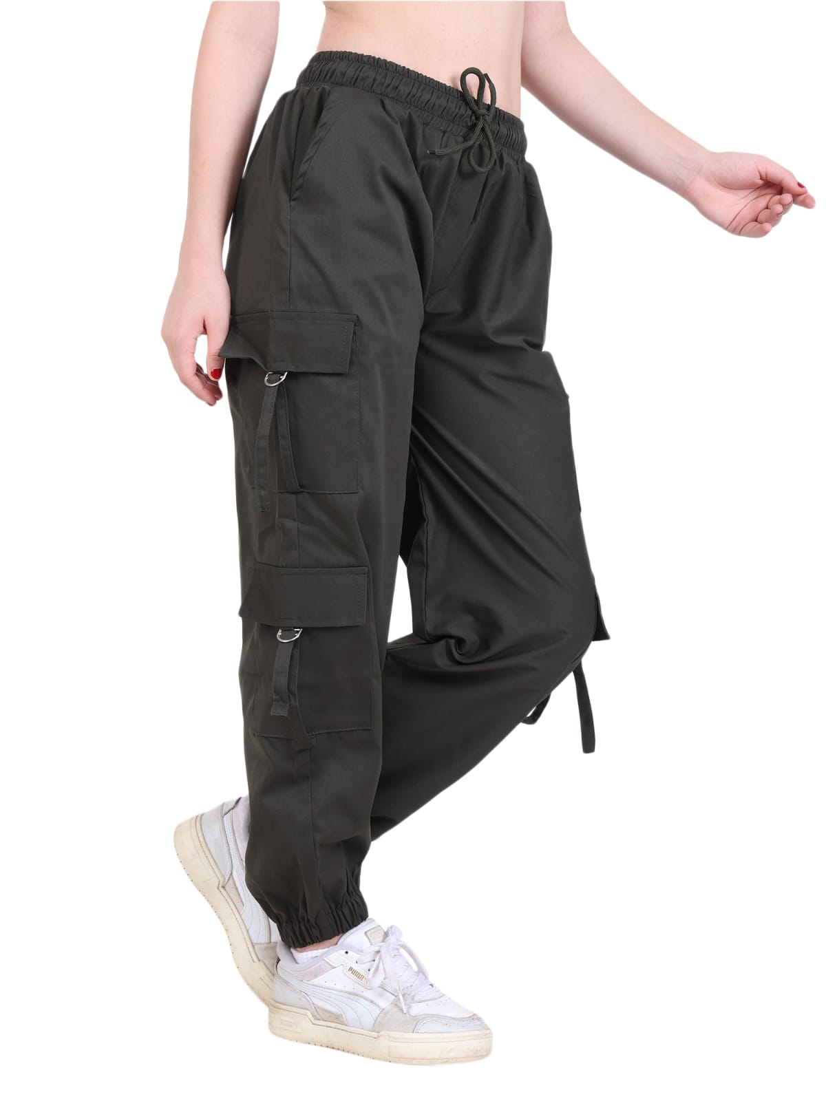 Black cargo jogger pants