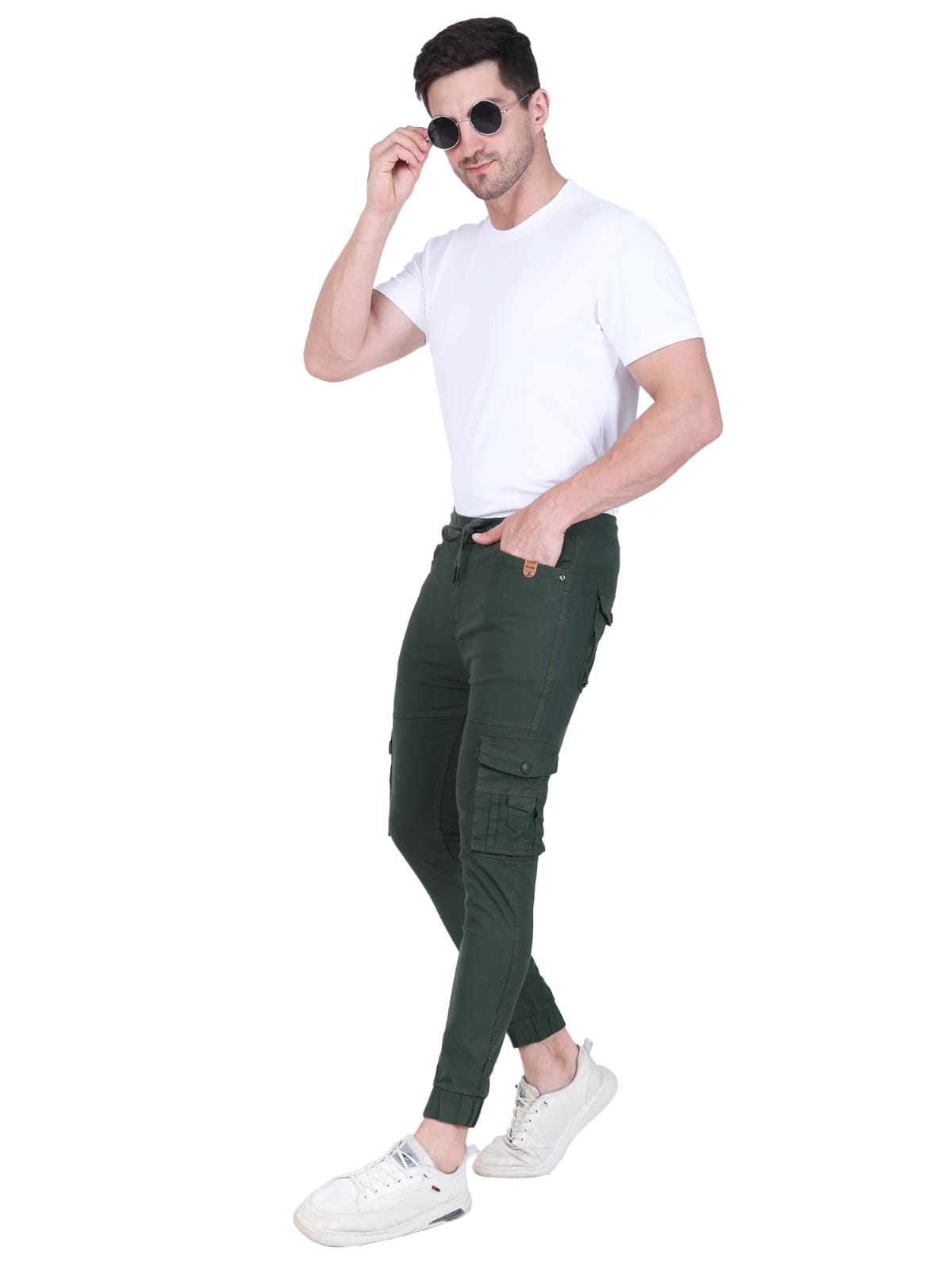Men's Olive Cargo Joggers