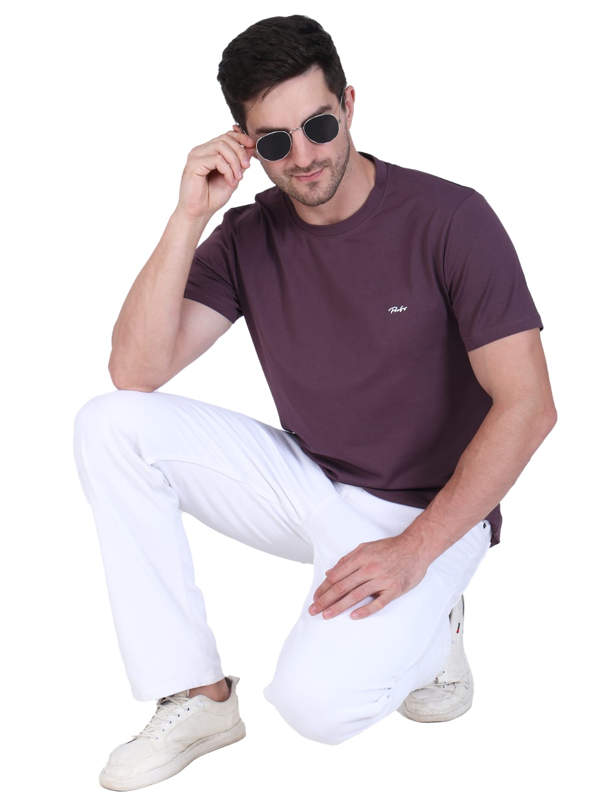Men's Plain Maroon T-Shirt
