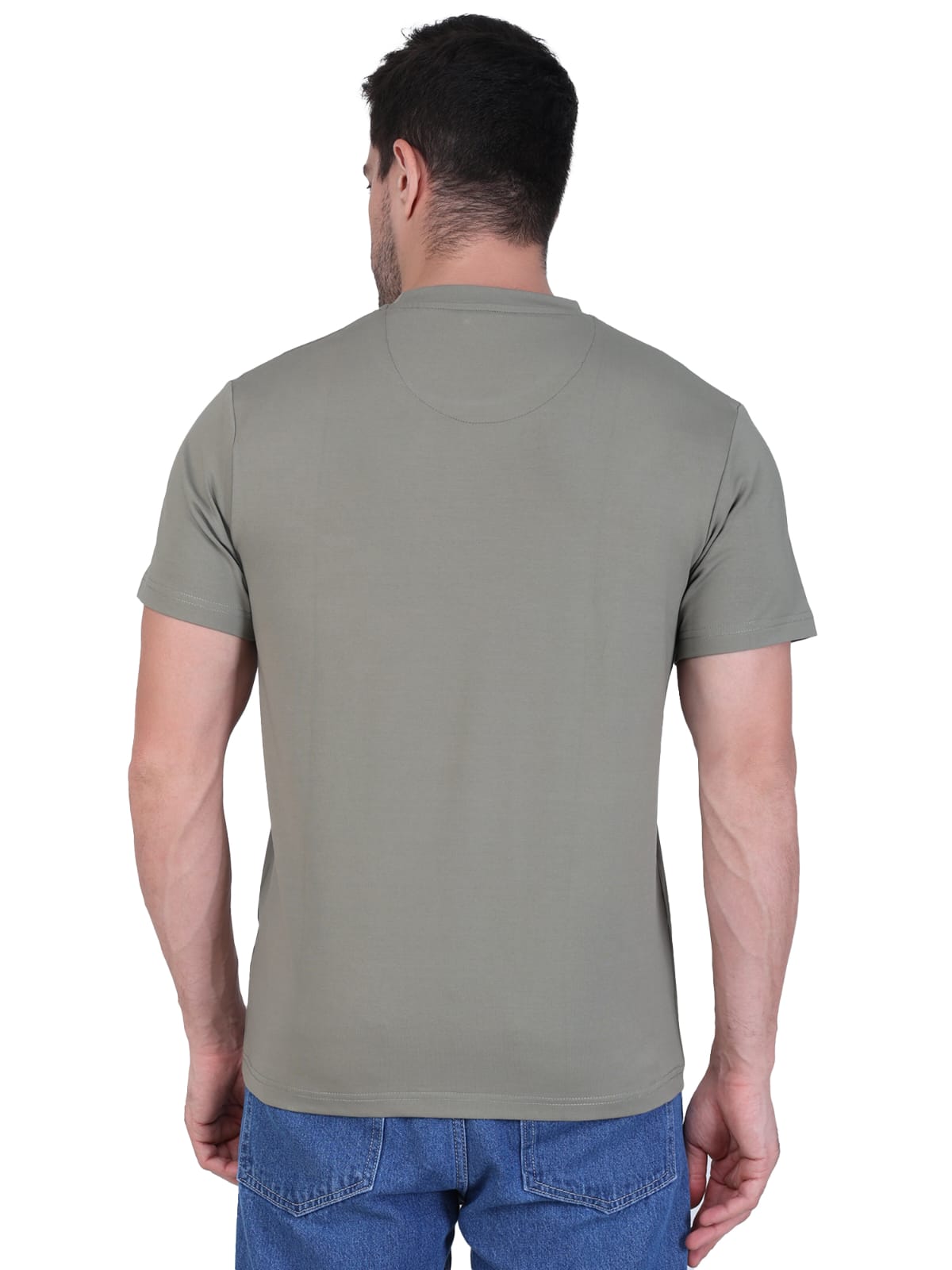 Olive Green Casual T-Shirt