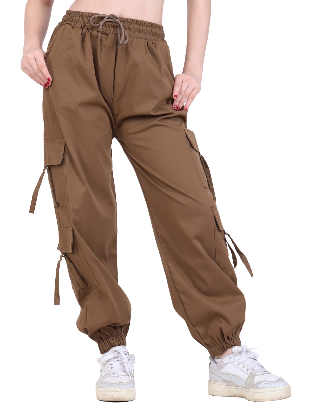 Brown Cargo Joggers