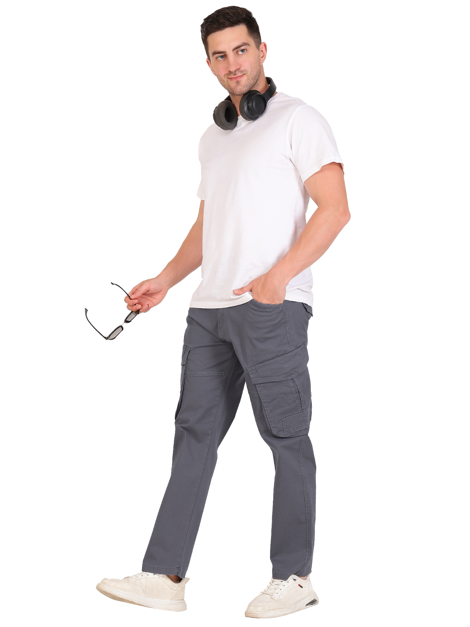 Men's Grey Cargo Pants