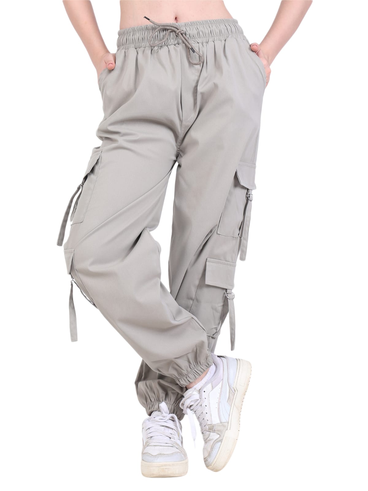 Grey Cargo Joggers