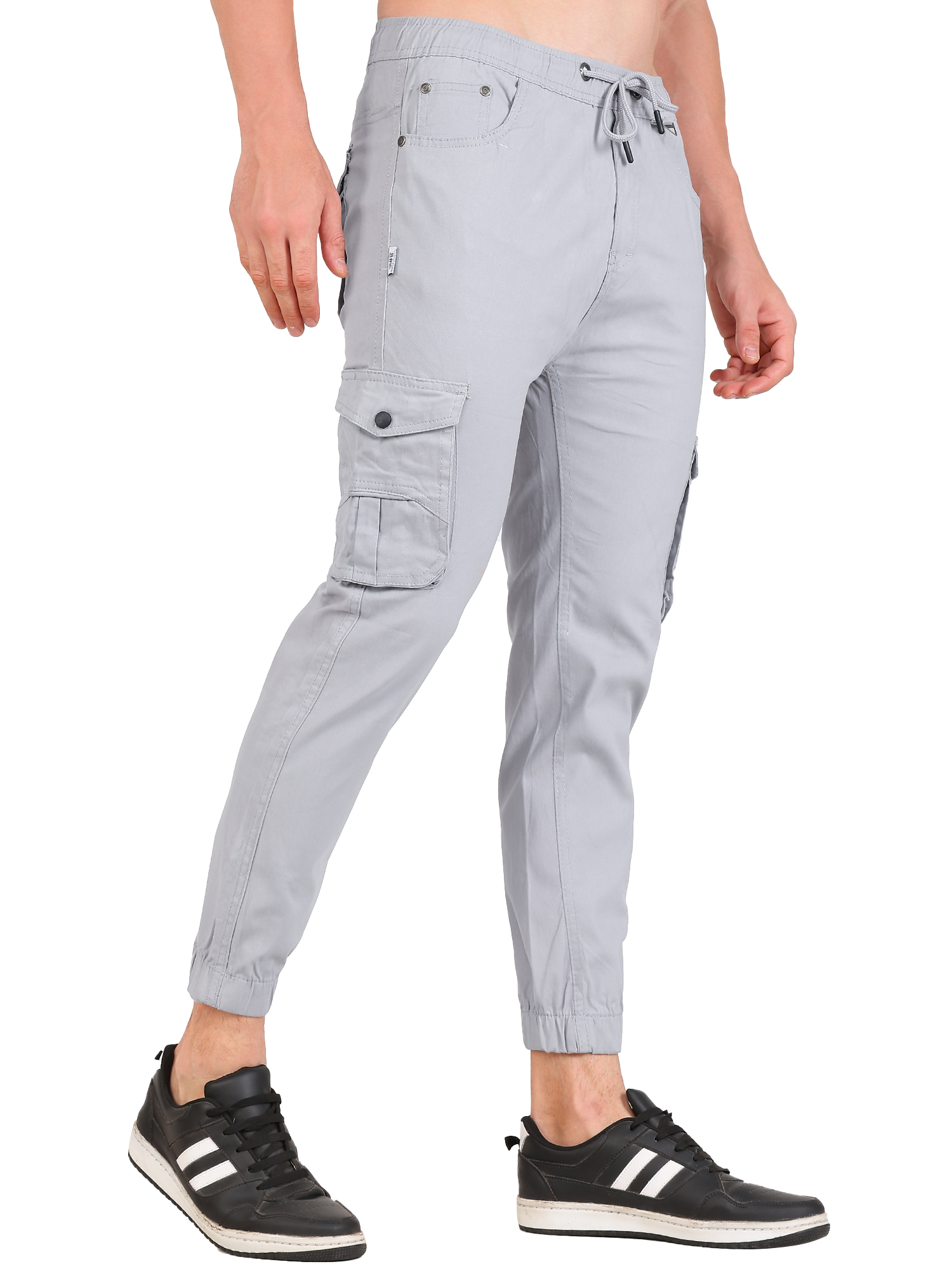 Men's Light Grey Cargo Joggers