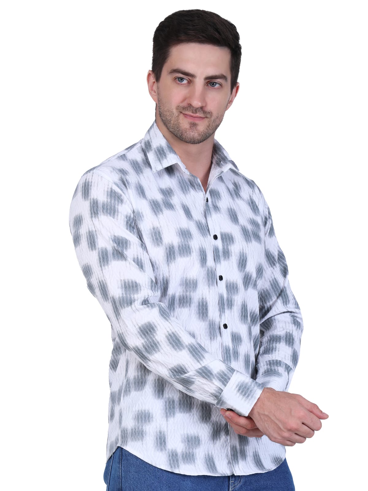 Men's Patterned Long Sleeve Shirt