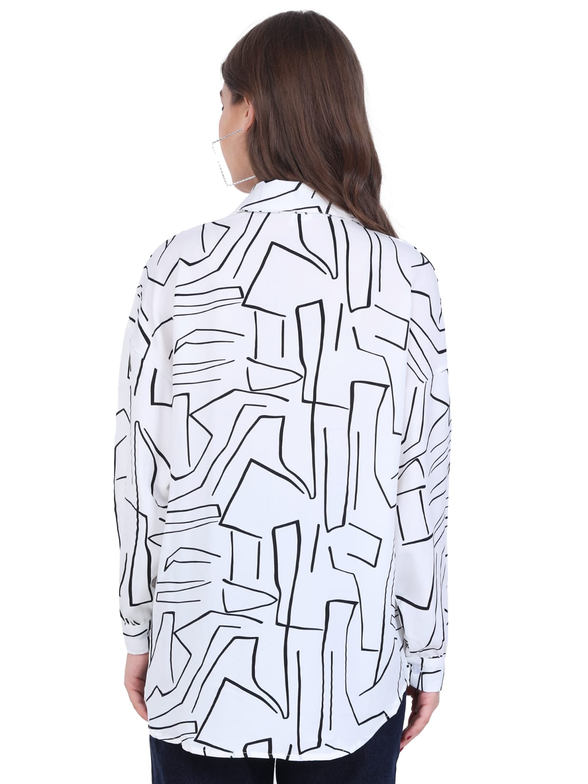 Abstract Pattern Button-Up Shirt