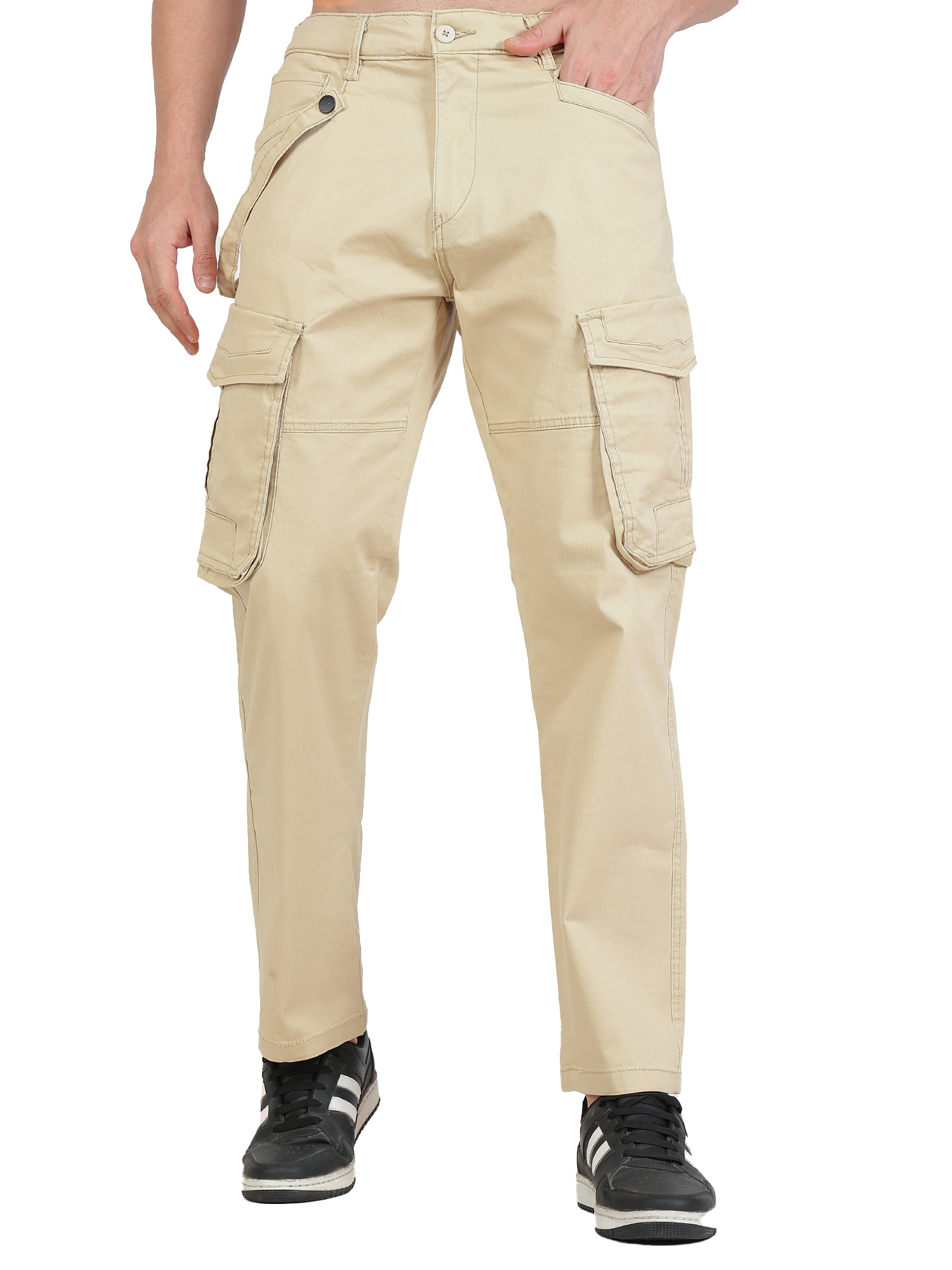 Men's Beige Cargo Pants