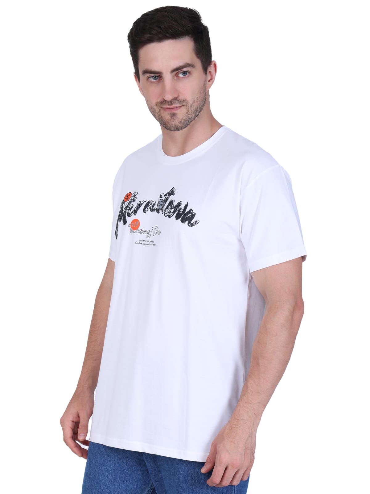 Printed White T-Shirt