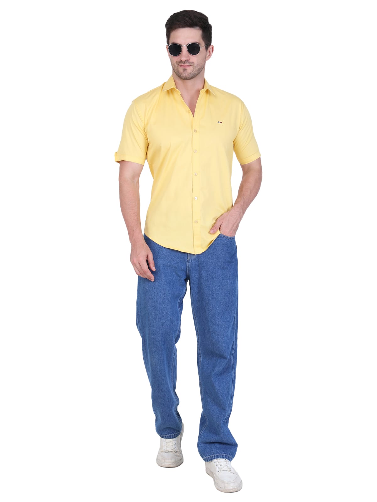 Men's Casual Yellow Shirt